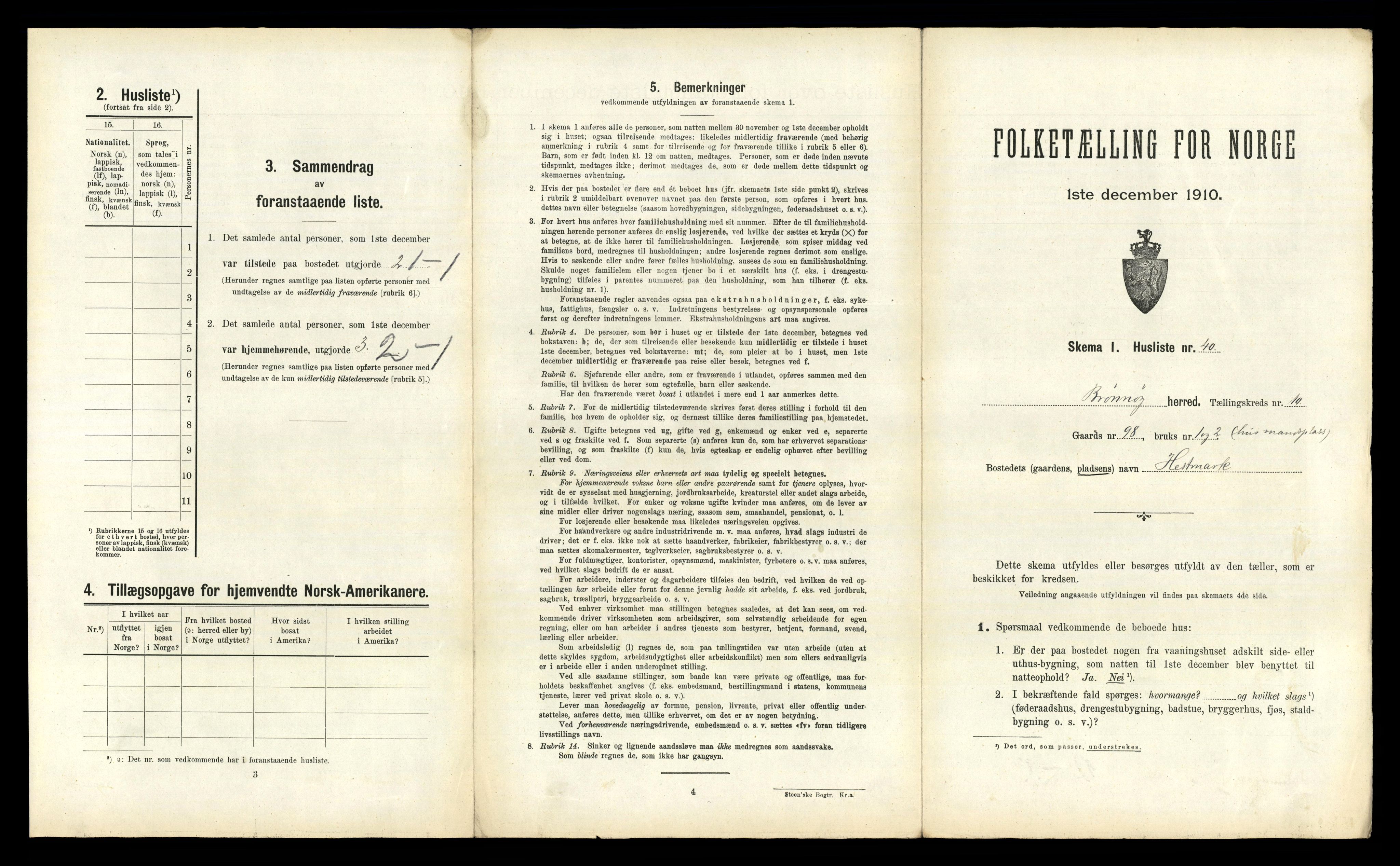 RA, 1910 census for Brønnøy, 1910, p. 1027