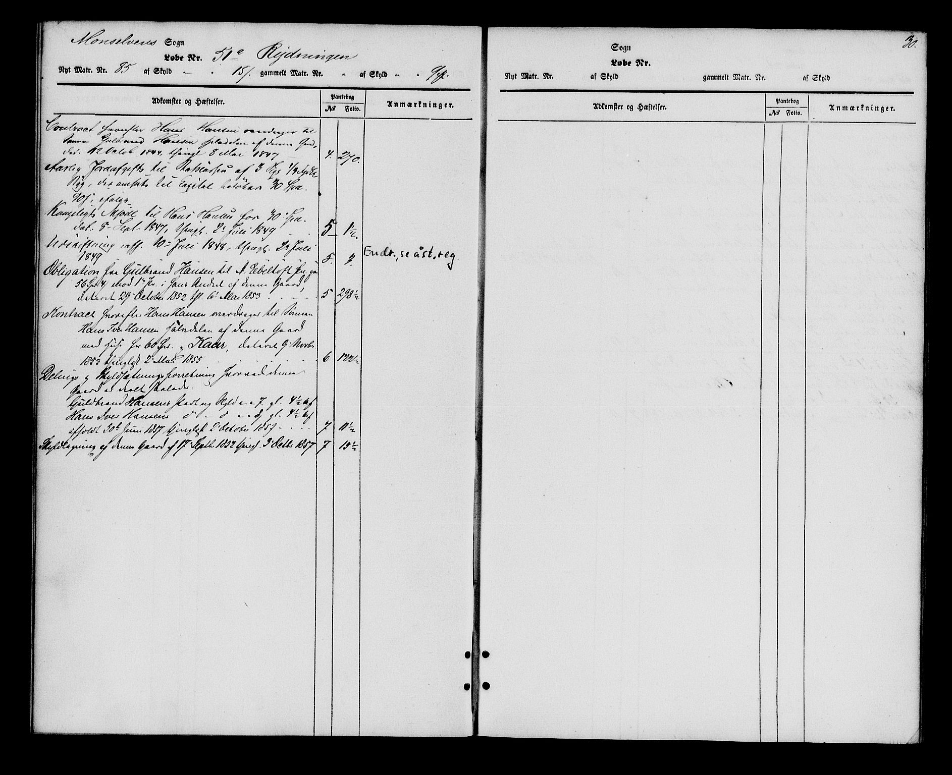 Senja sorenskriveri 1855-, SATØ/S-0048/1/H/Hb/L0011: Mortgage register no. 11, p. 30