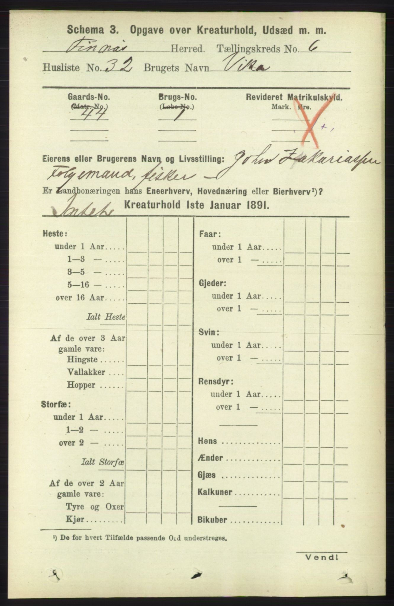 RA, 1891 census for 1218 Finnås, 1891, p. 6686