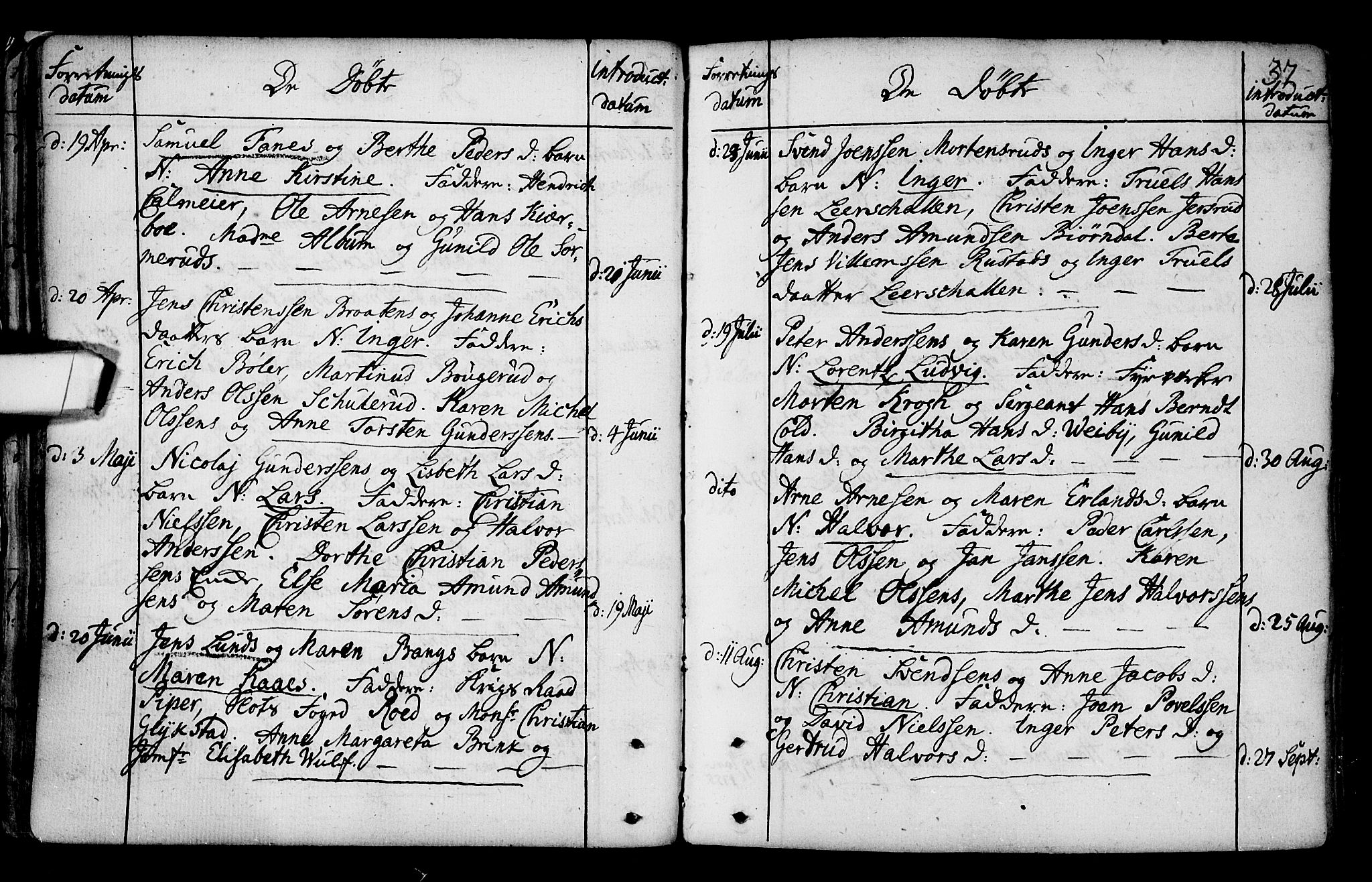 Gamlebyen prestekontor Kirkebøker, AV/SAO-A-10884/F/Fa/L0001: Parish register (official) no. 1, 1734-1818, p. 37