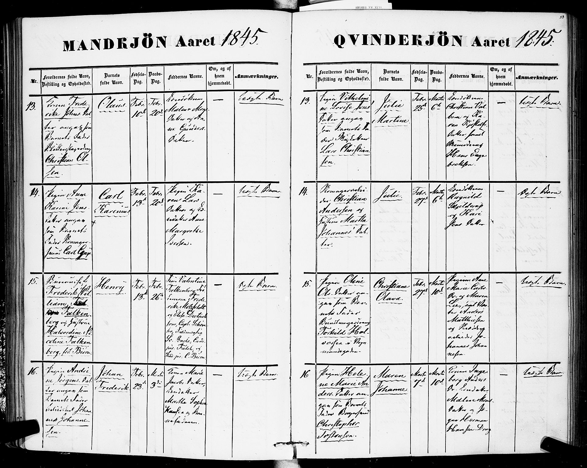 Rikshospitalet prestekontor Kirkebøker, AV/SAO-A-10309b/F/L0003: Parish register (official) no. 3, 1841-1853, p. 88