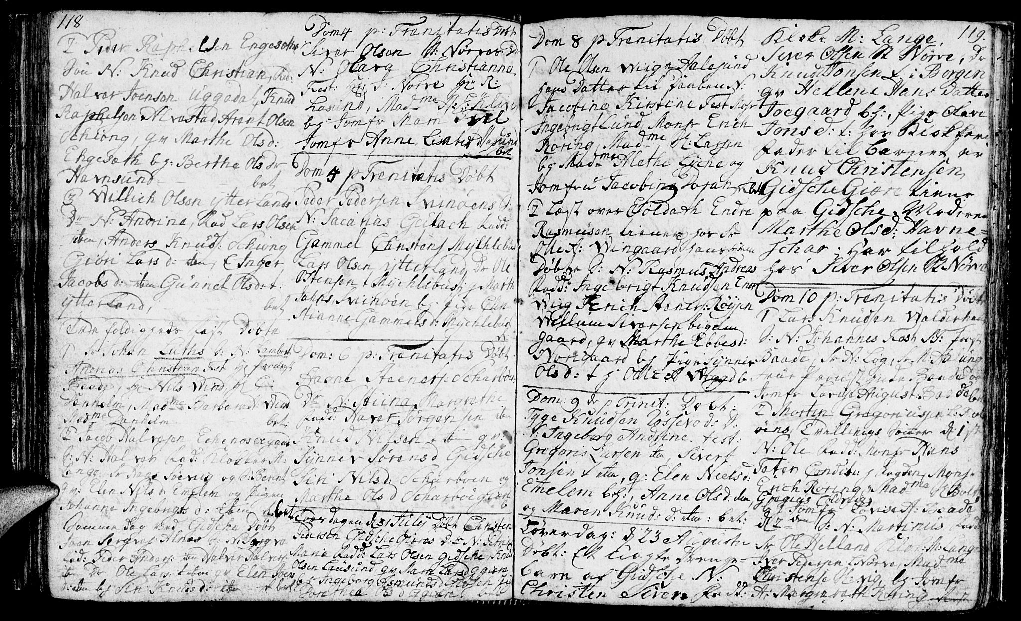 Ministerialprotokoller, klokkerbøker og fødselsregistre - Møre og Romsdal, AV/SAT-A-1454/528/L0421: Parish register (copy) no. 528C02, 1785-1800, p. 118-119