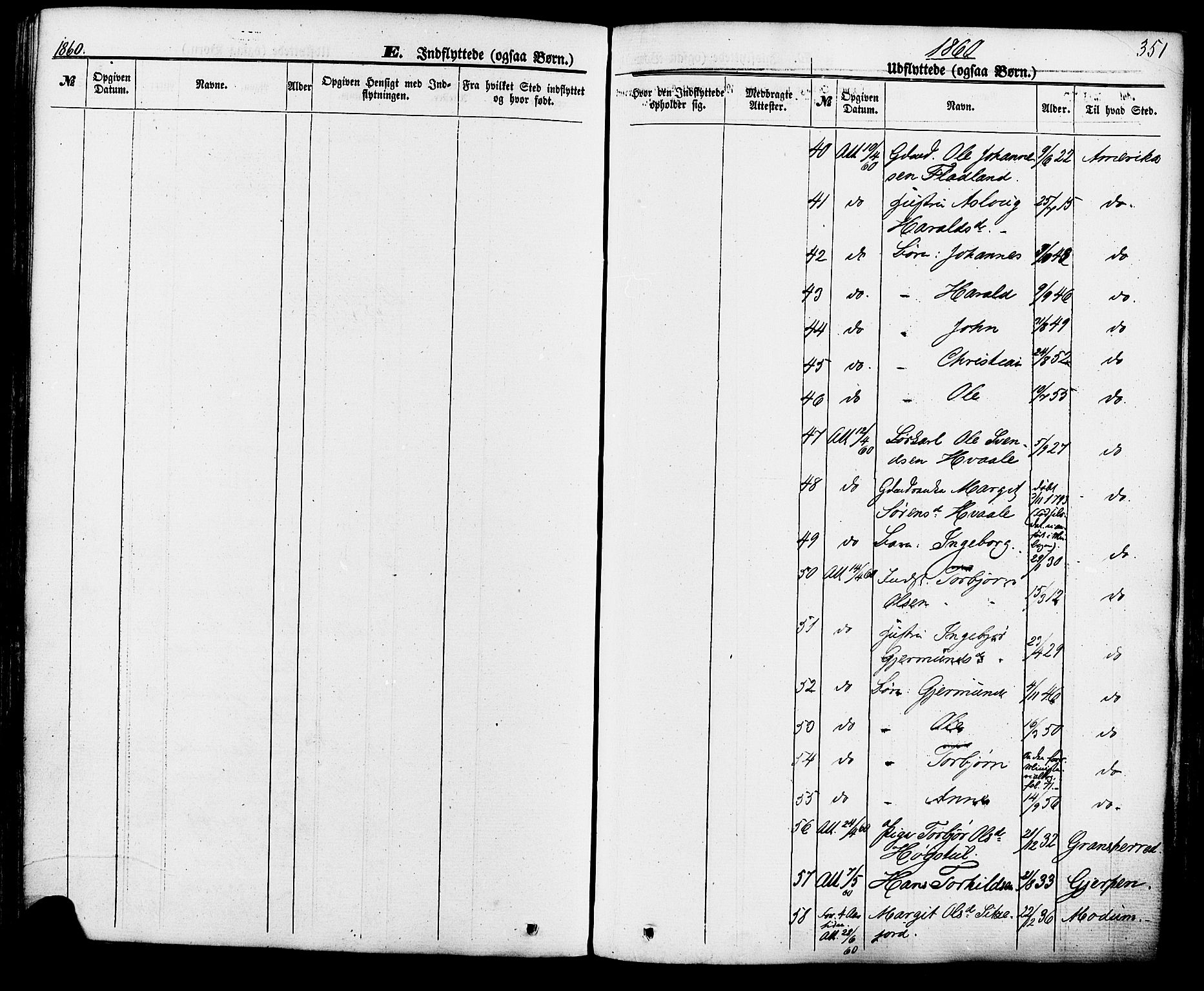 Hjartdal kirkebøker, SAKO/A-270/F/Fa/L0009: Parish register (official) no. I 9, 1860-1879, p. 351