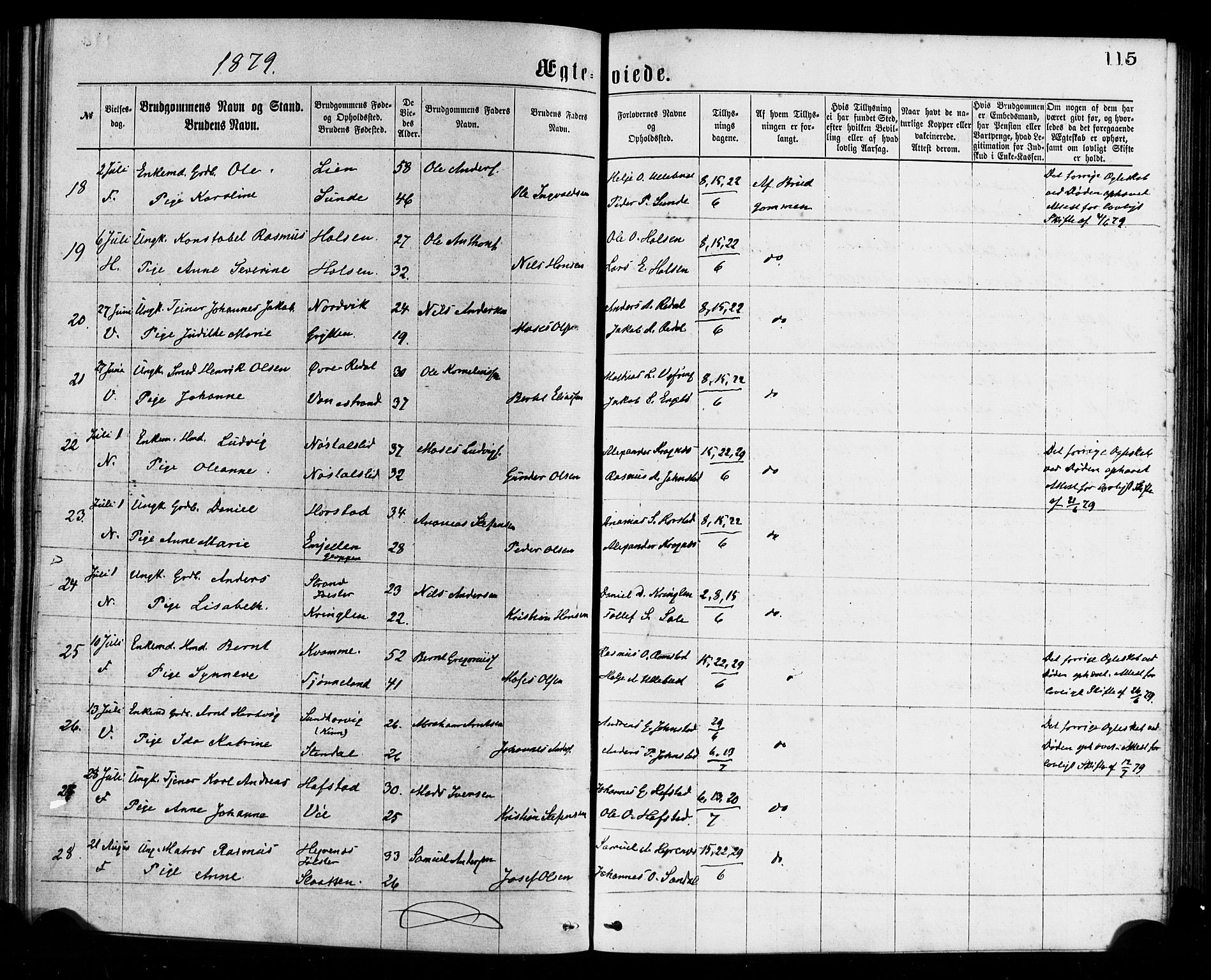 Førde sokneprestembete, AV/SAB-A-79901/H/Haa/Haaa/L0011: Parish register (official) no. A 11, 1877-1880, p. 115