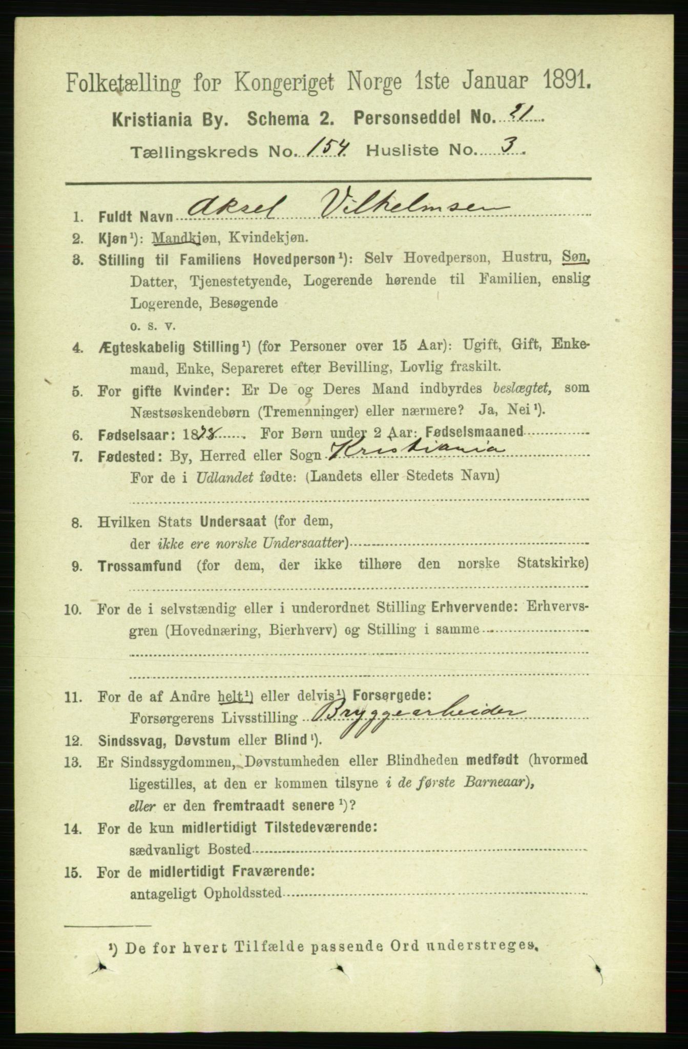 RA, 1891 census for 0301 Kristiania, 1891, p. 87493