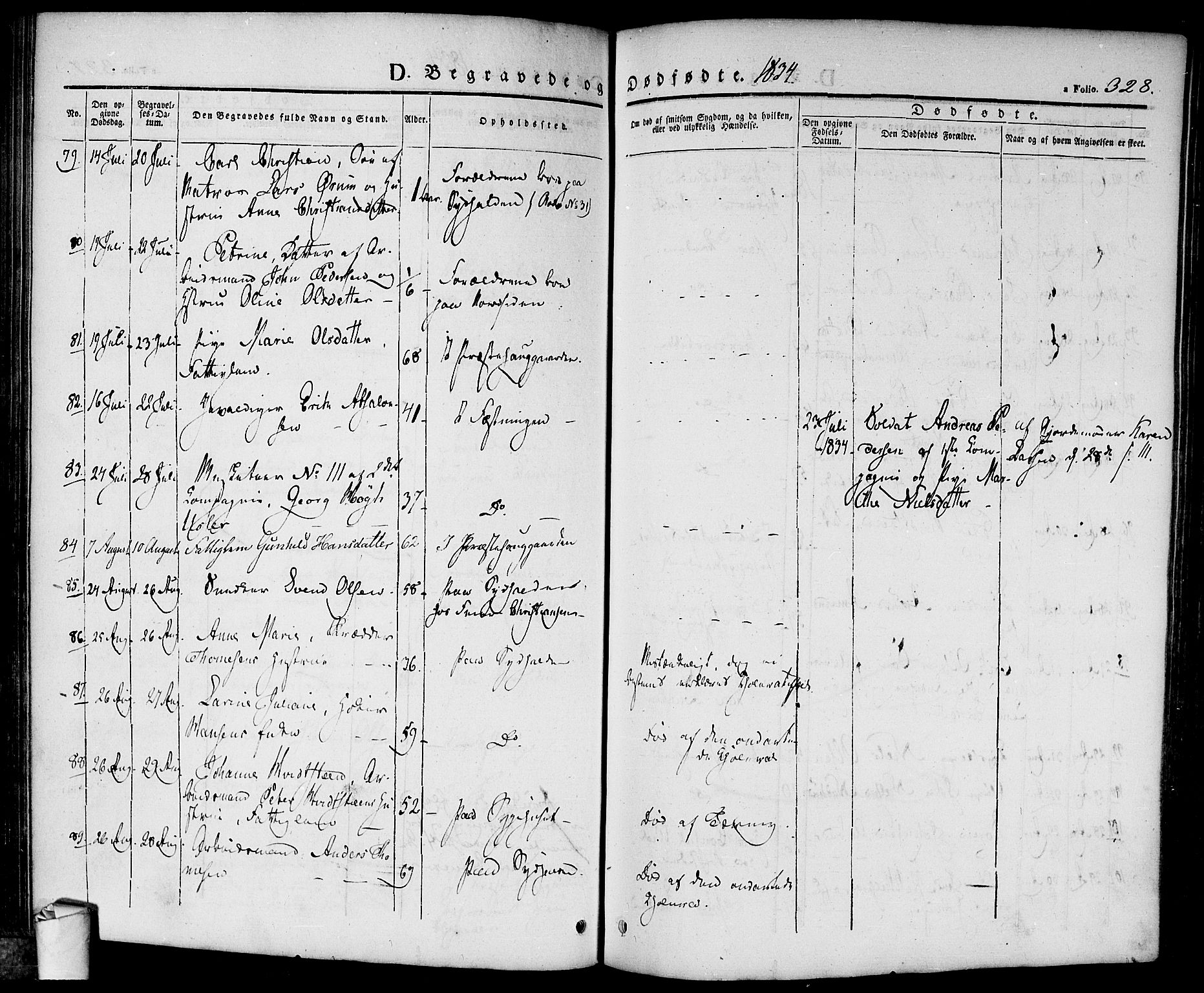 Halden prestekontor Kirkebøker, AV/SAO-A-10909/F/Fa/L0005: Parish register (official) no. I 5, 1834-1845, p. 328