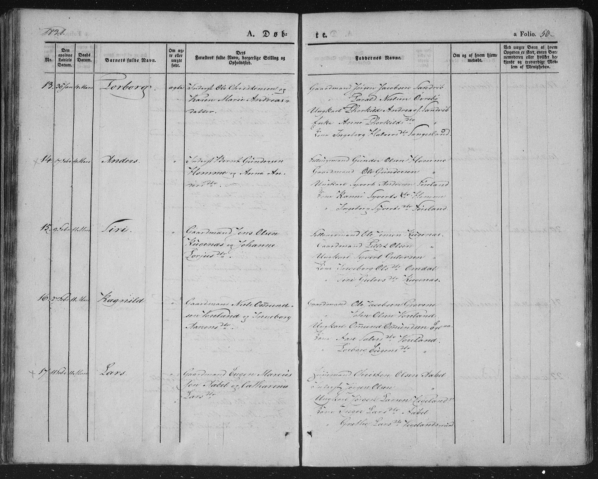 Vennesla sokneprestkontor, AV/SAK-1111-0045/Fa/Fac/L0004: Parish register (official) no. A 4, 1834-1855, p. 50