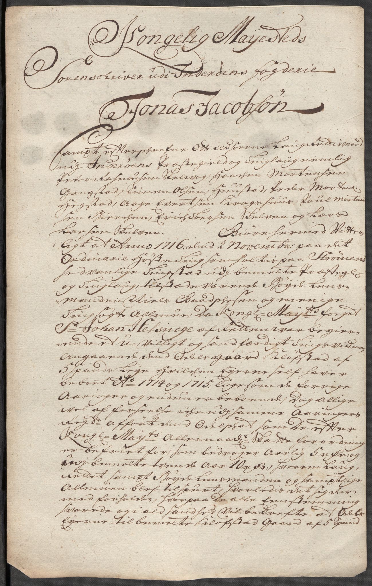 Rentekammeret inntil 1814, Reviderte regnskaper, Fogderegnskap, RA/EA-4092/R63/L4324: Fogderegnskap Inderøy, 1716, p. 266