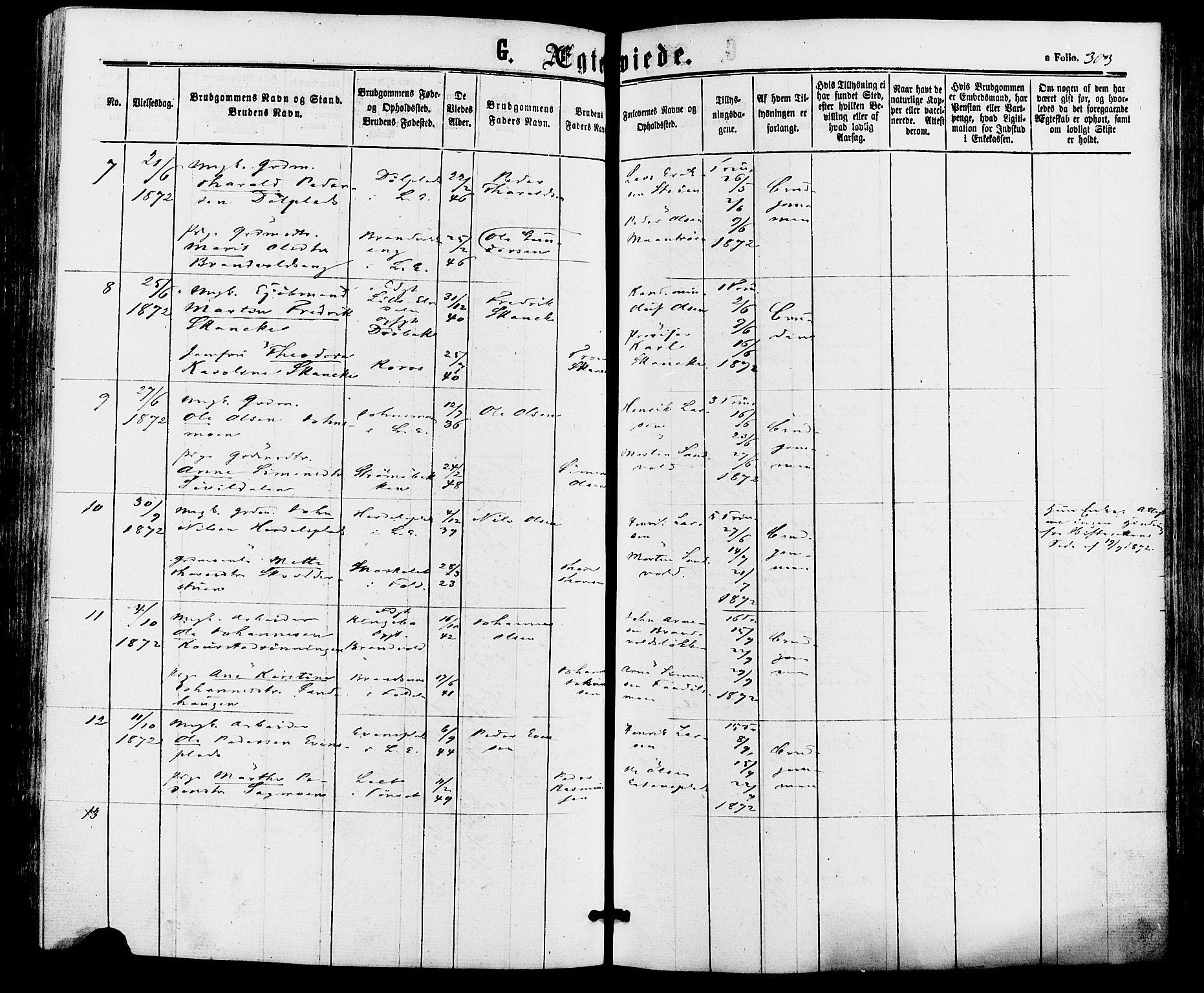 Alvdal prestekontor, AV/SAH-PREST-060/H/Ha/Haa/L0001: Parish register (official) no. 1, 1863-1882, p. 303