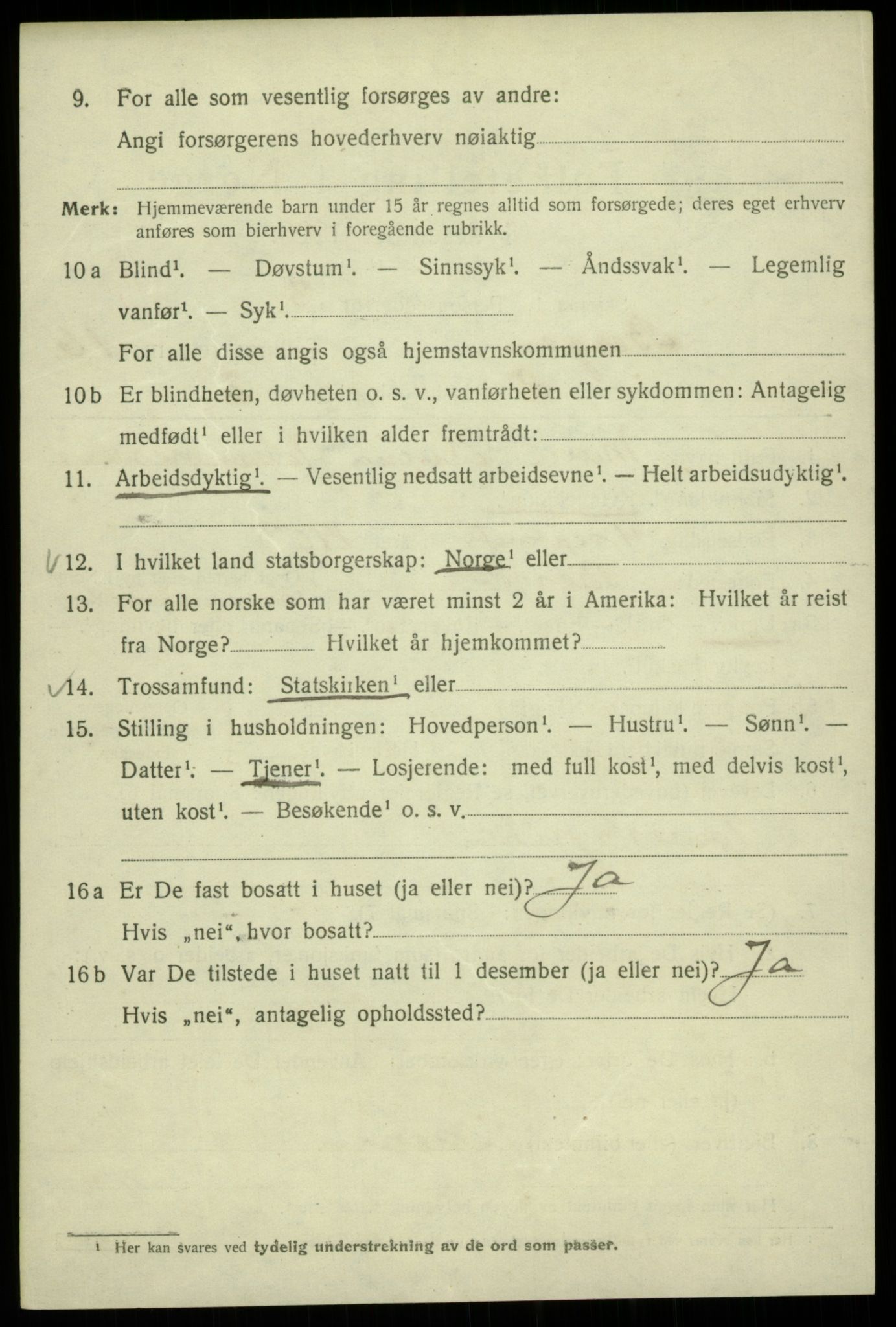 SAB, 1920 census for Bergen, 1920, p. 78438