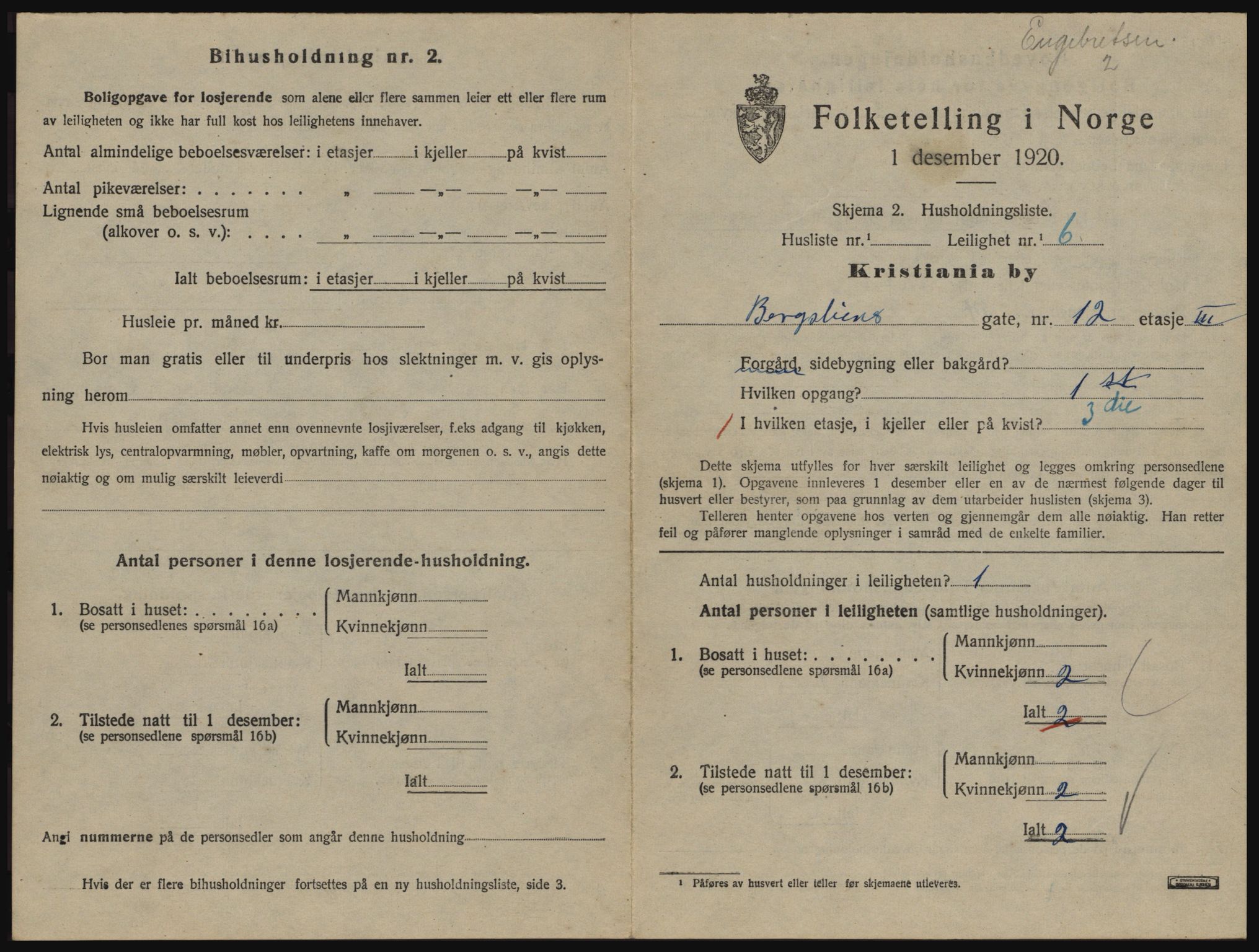 SAO, 1920 census for Kristiania, 1920, p. 4478