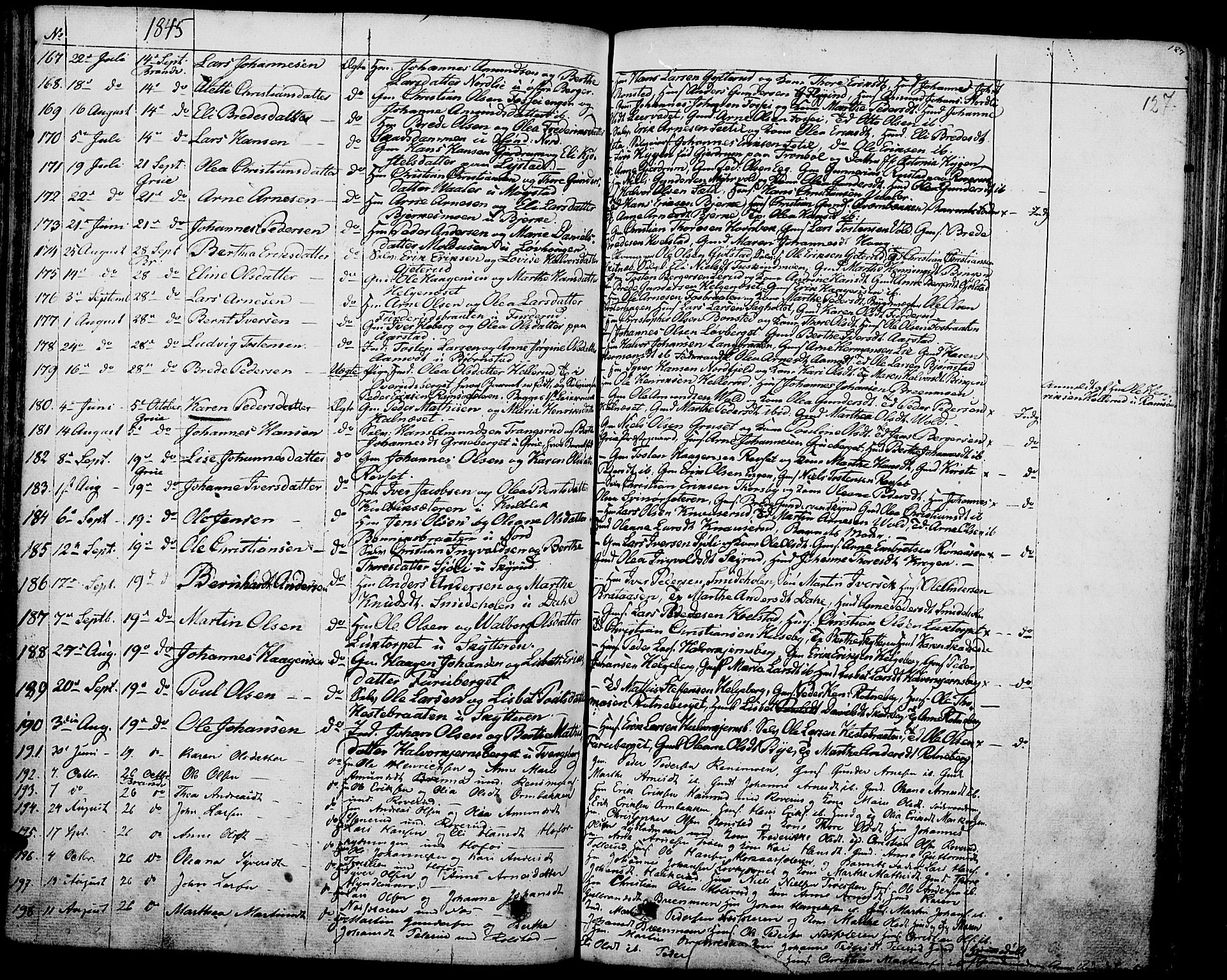 Grue prestekontor, AV/SAH-PREST-036/H/Ha/Haa/L0007: Parish register (official) no. 7, 1830-1847, p. 127