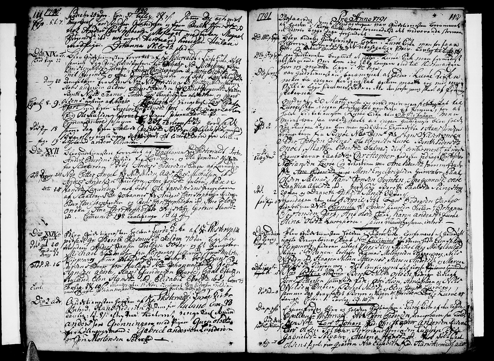 Ministerialprotokoller, klokkerbøker og fødselsregistre - Nordland, SAT/A-1459/839/L0563: Parish register (official) no. 839A01 /1, 1767-1824, p. 111-112