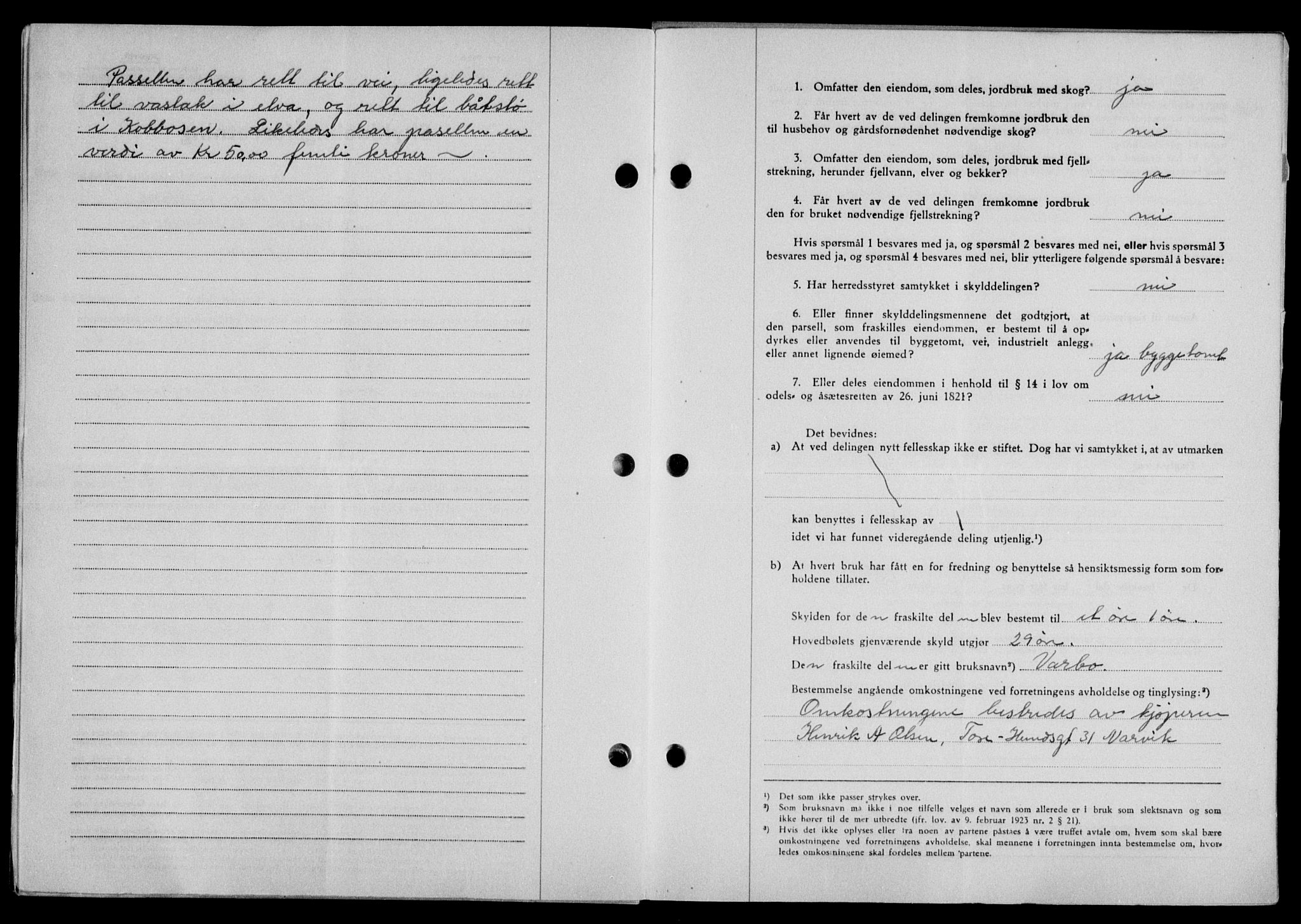 Lofoten sorenskriveri, SAT/A-0017/1/2/2C/L0019a: Mortgage book no. 19a, 1948-1948, Diary no: : 2244/1948