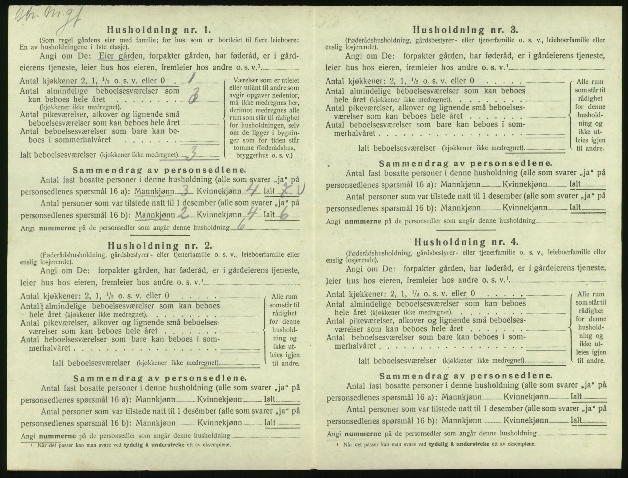 SAT, 1920 census for Gjemnes, 1920, p. 97