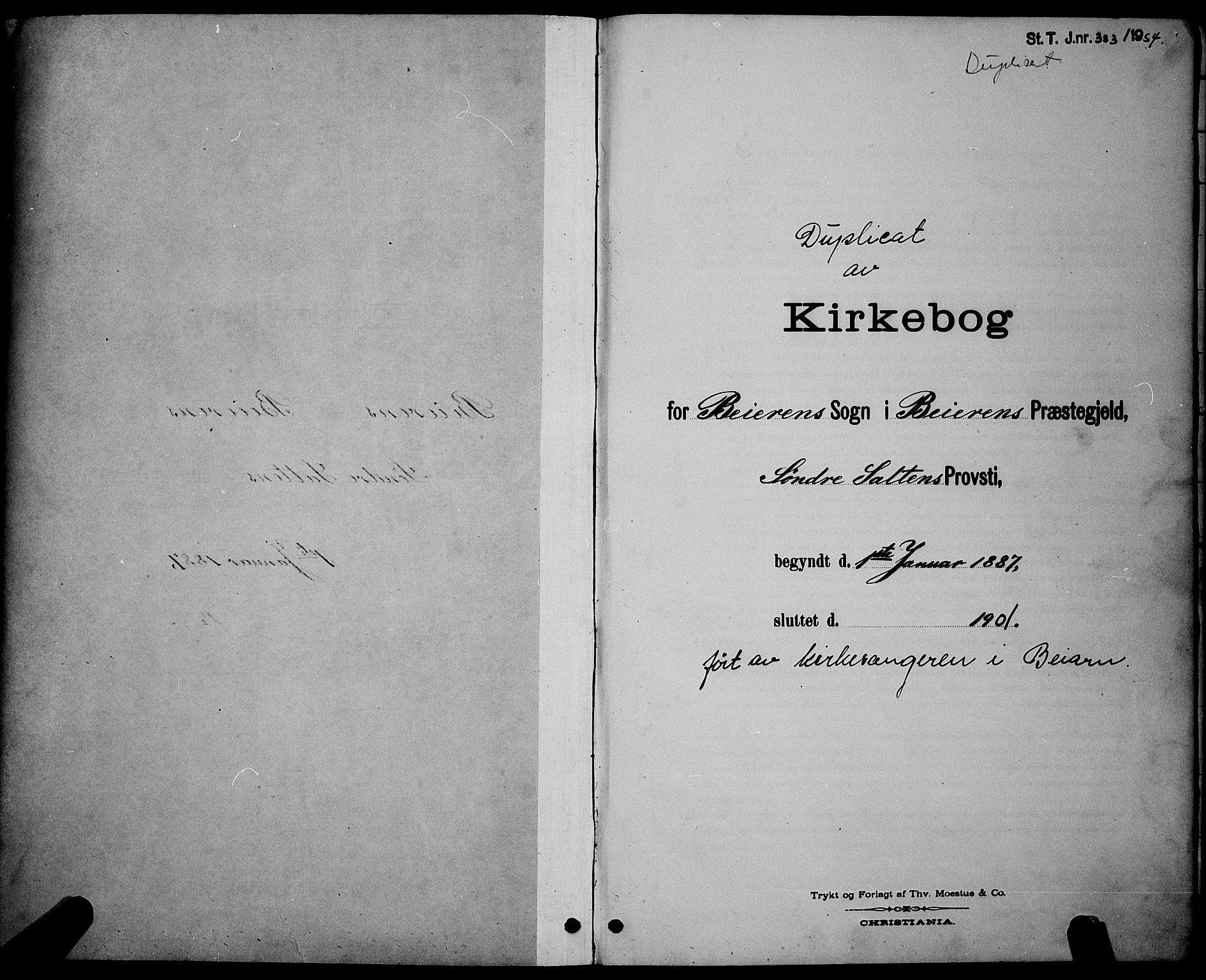 Ministerialprotokoller, klokkerbøker og fødselsregistre - Nordland, SAT/A-1459/846/L0654: Parish register (copy) no. 846C04, 1887-1901
