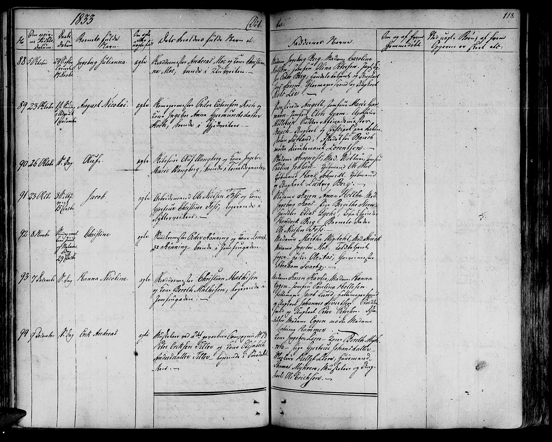 Ministerialprotokoller, klokkerbøker og fødselsregistre - Sør-Trøndelag, SAT/A-1456/602/L0108: Parish register (official) no. 602A06, 1821-1839, p. 118