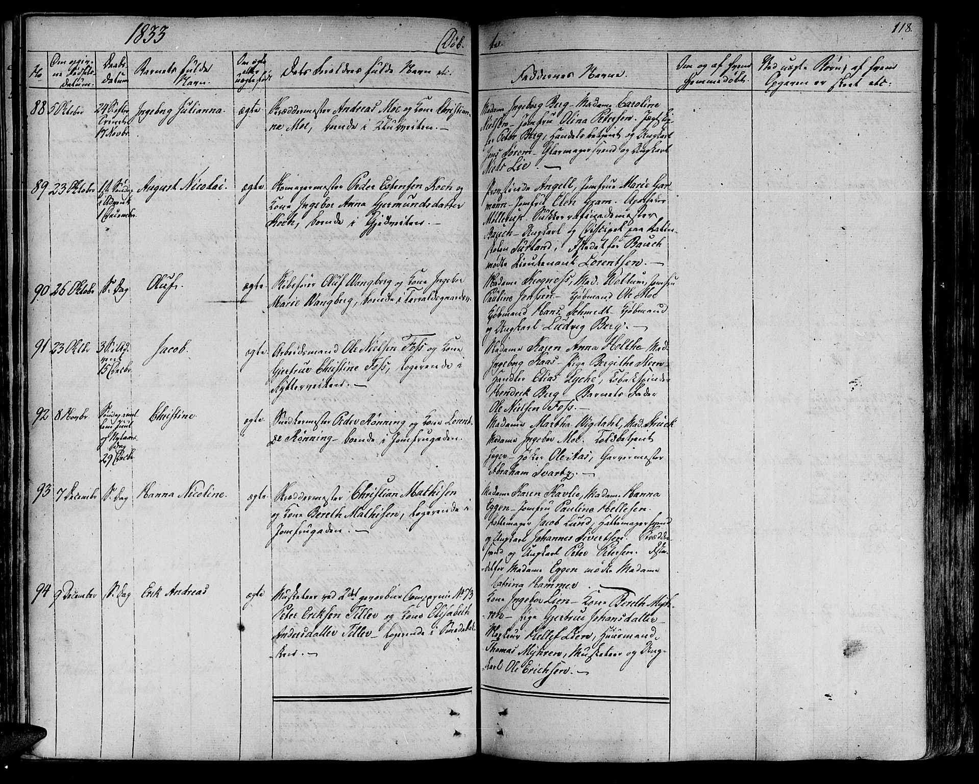 Ministerialprotokoller, klokkerbøker og fødselsregistre - Sør-Trøndelag, AV/SAT-A-1456/602/L0108: Parish register (official) no. 602A06, 1821-1839, p. 118