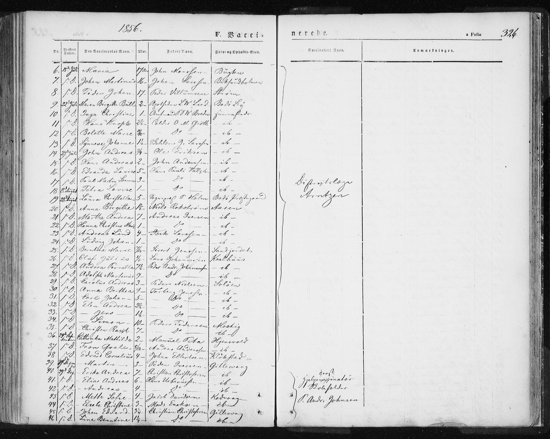 Ministerialprotokoller, klokkerbøker og fødselsregistre - Nordland, SAT/A-1459/801/L0007: Parish register (official) no. 801A07, 1845-1863, p. 326