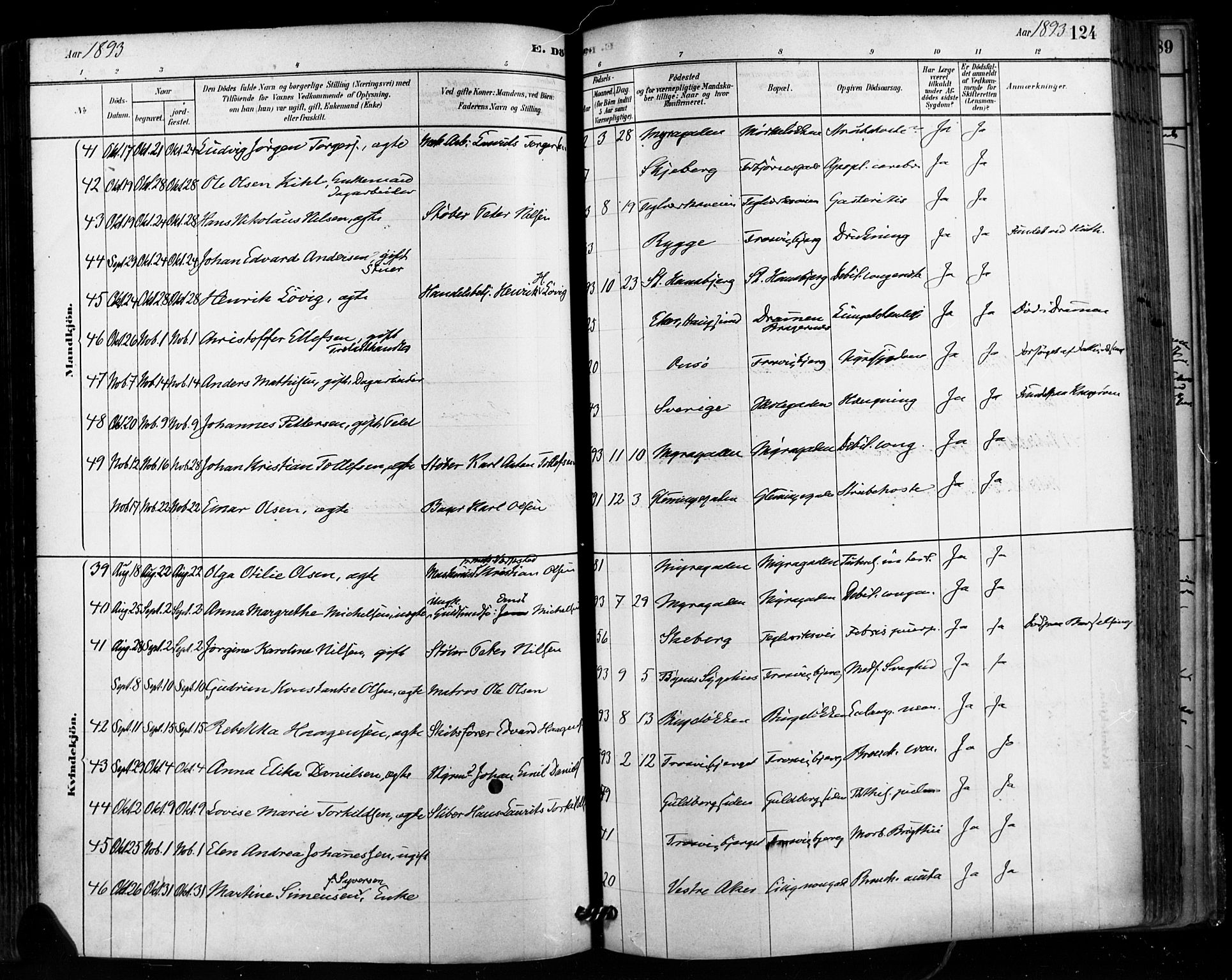 Fredrikstad domkirkes prestekontor Kirkebøker, SAO/A-10906/F/Fa/L0003: Parish register (official) no. 3, 1878-1904, p. 124
