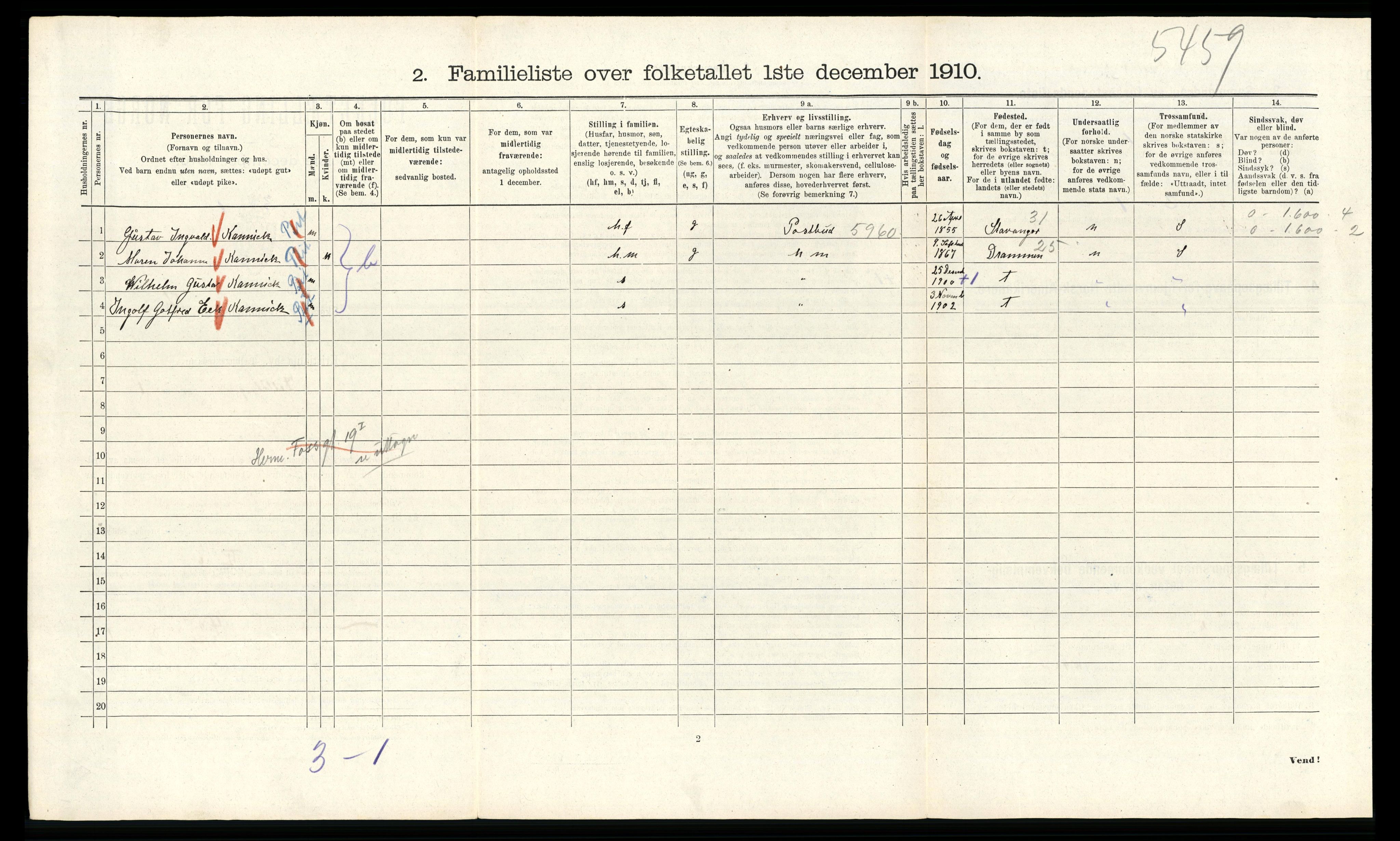 RA, 1910 census for Kristiania, 1910, p. 123628