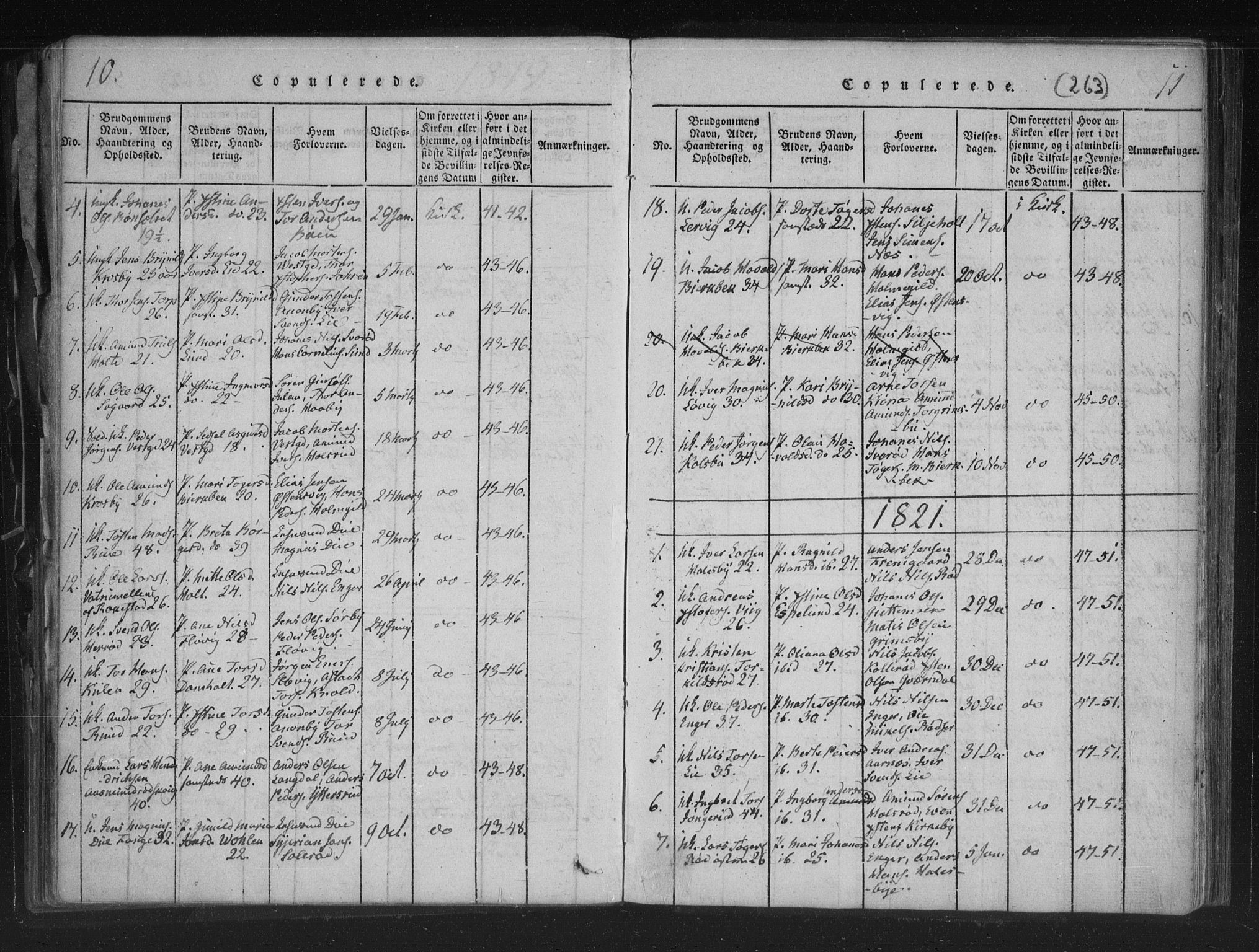 Aremark prestekontor Kirkebøker, AV/SAO-A-10899/F/Fc/L0001: Parish register (official) no. III 1, 1814-1834, p. 10-11