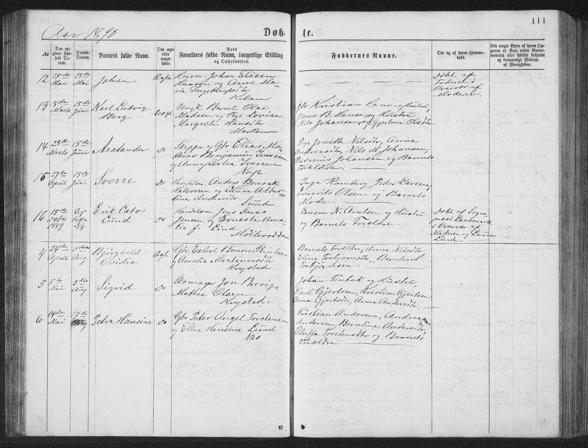 Ministerialprotokoller, klokkerbøker og fødselsregistre - Nordland, AV/SAT-A-1459/885/L1213: Parish register (copy) no. 885C02, 1874-1892, p. 111