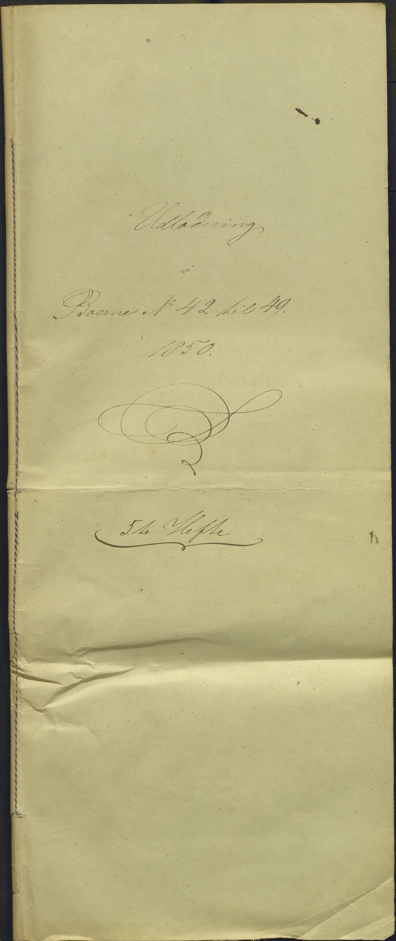 Nordhordland sorenskrivar, AV/SAB-A-2901/1/H/Hd/Hdb/L0001: Konsept til utlodningar, 1850-1852, p. 83