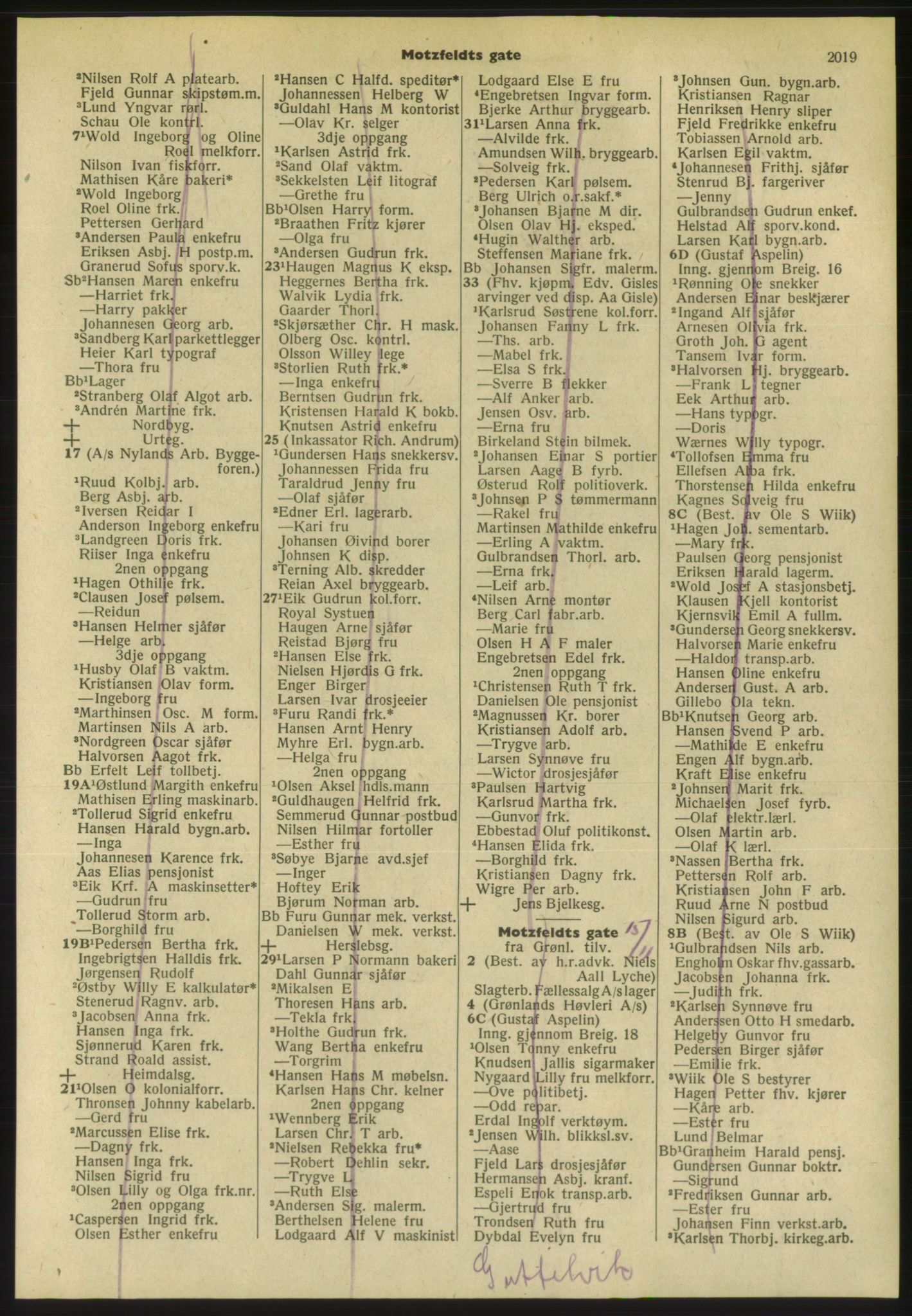 Kristiania/Oslo adressebok, PUBL/-, 1954, p. 2019