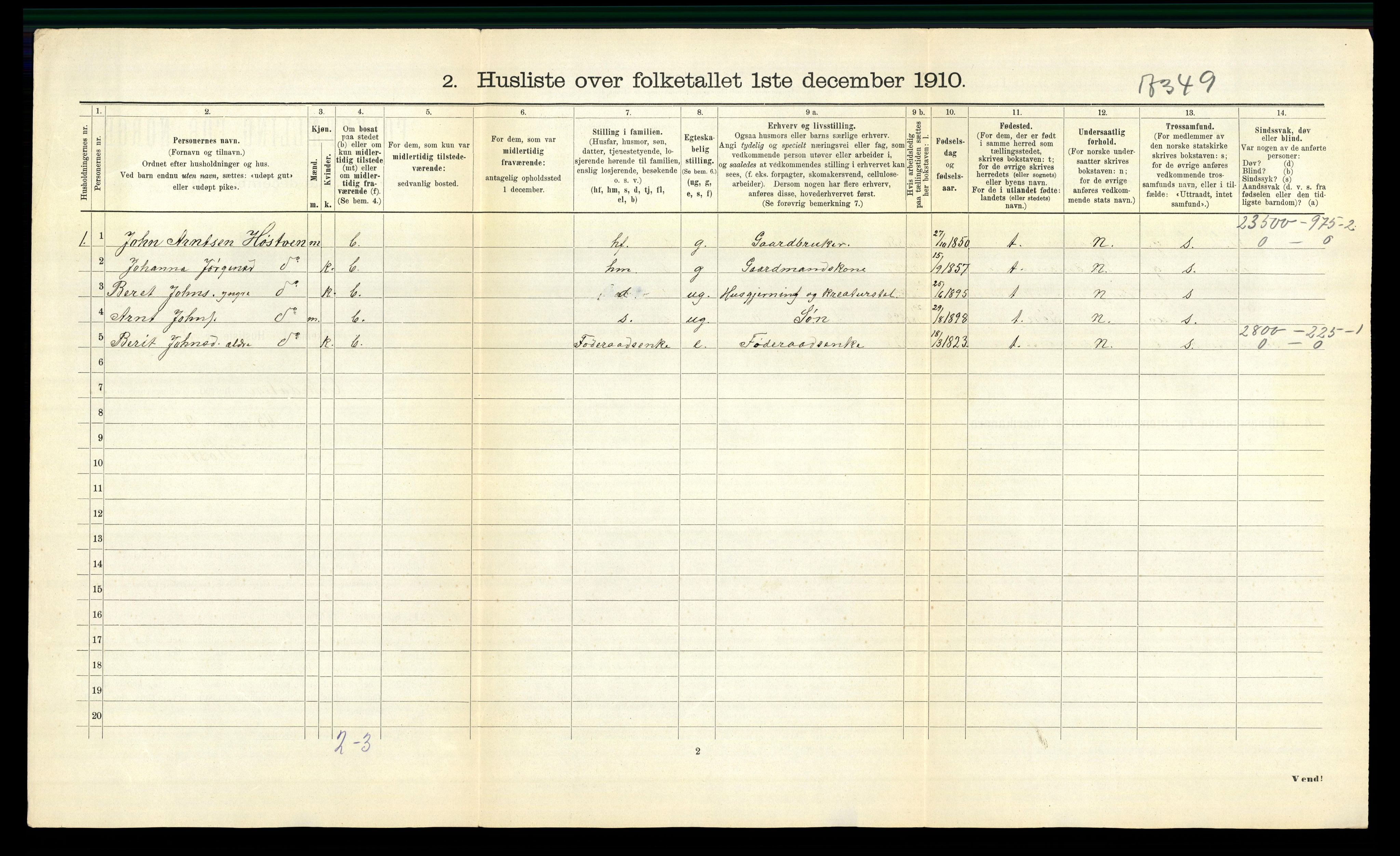 RA, 1910 census for Orkdal, 1910, p. 934