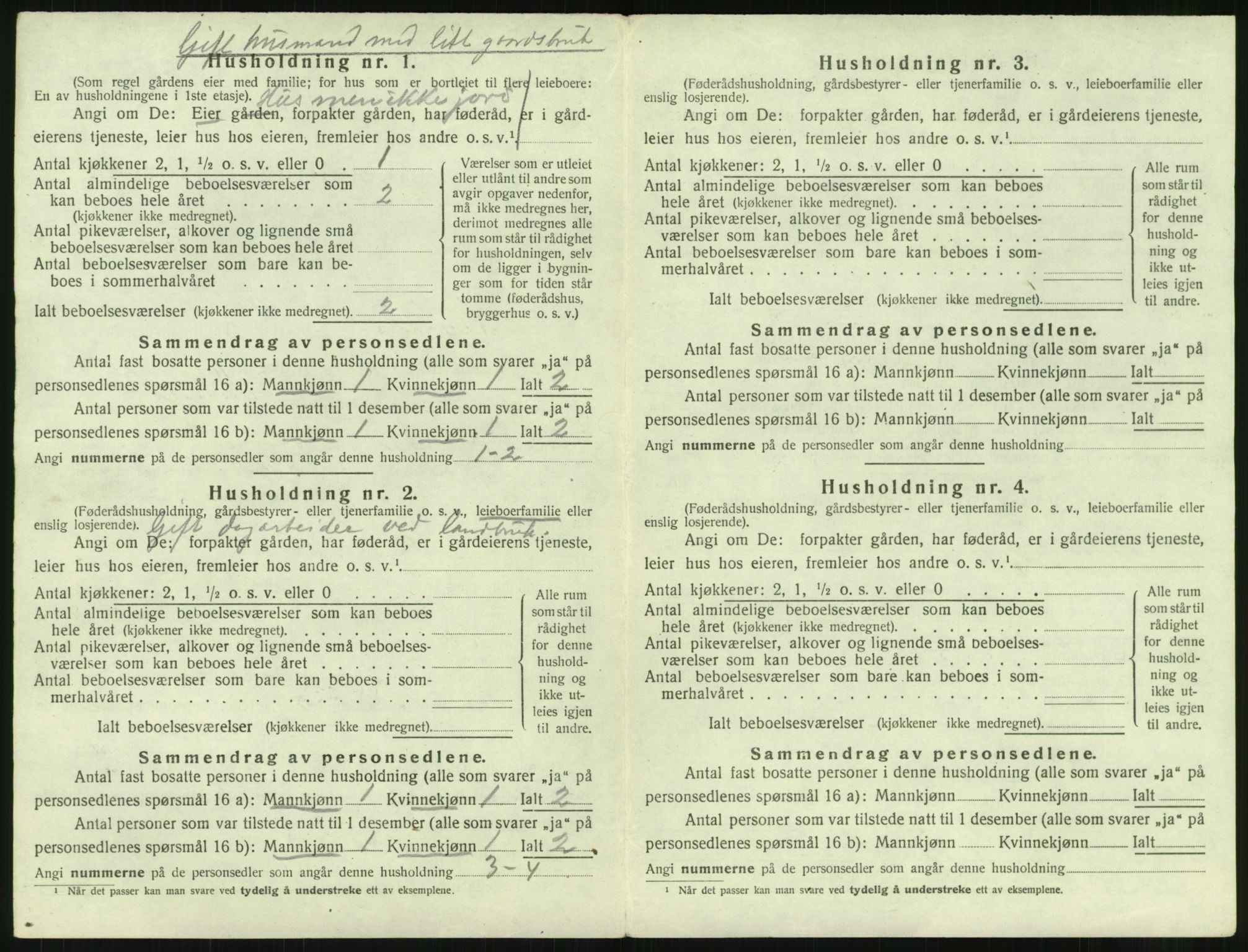 SAT, 1920 census for Hadsel, 1920, p. 3391