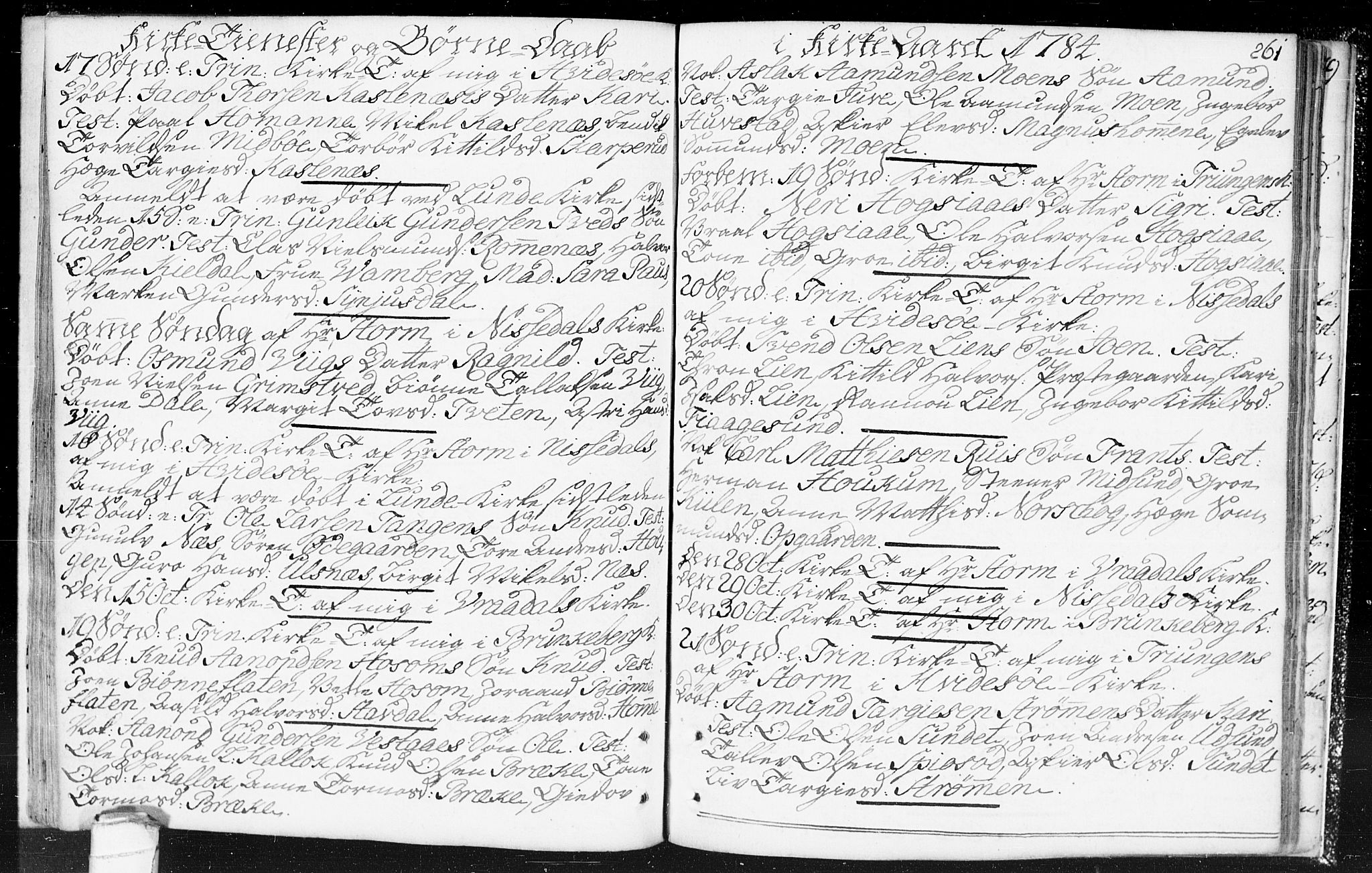 Kviteseid kirkebøker, SAKO/A-276/F/Fa/L0002: Parish register (official) no. I 2, 1773-1786, p. 261