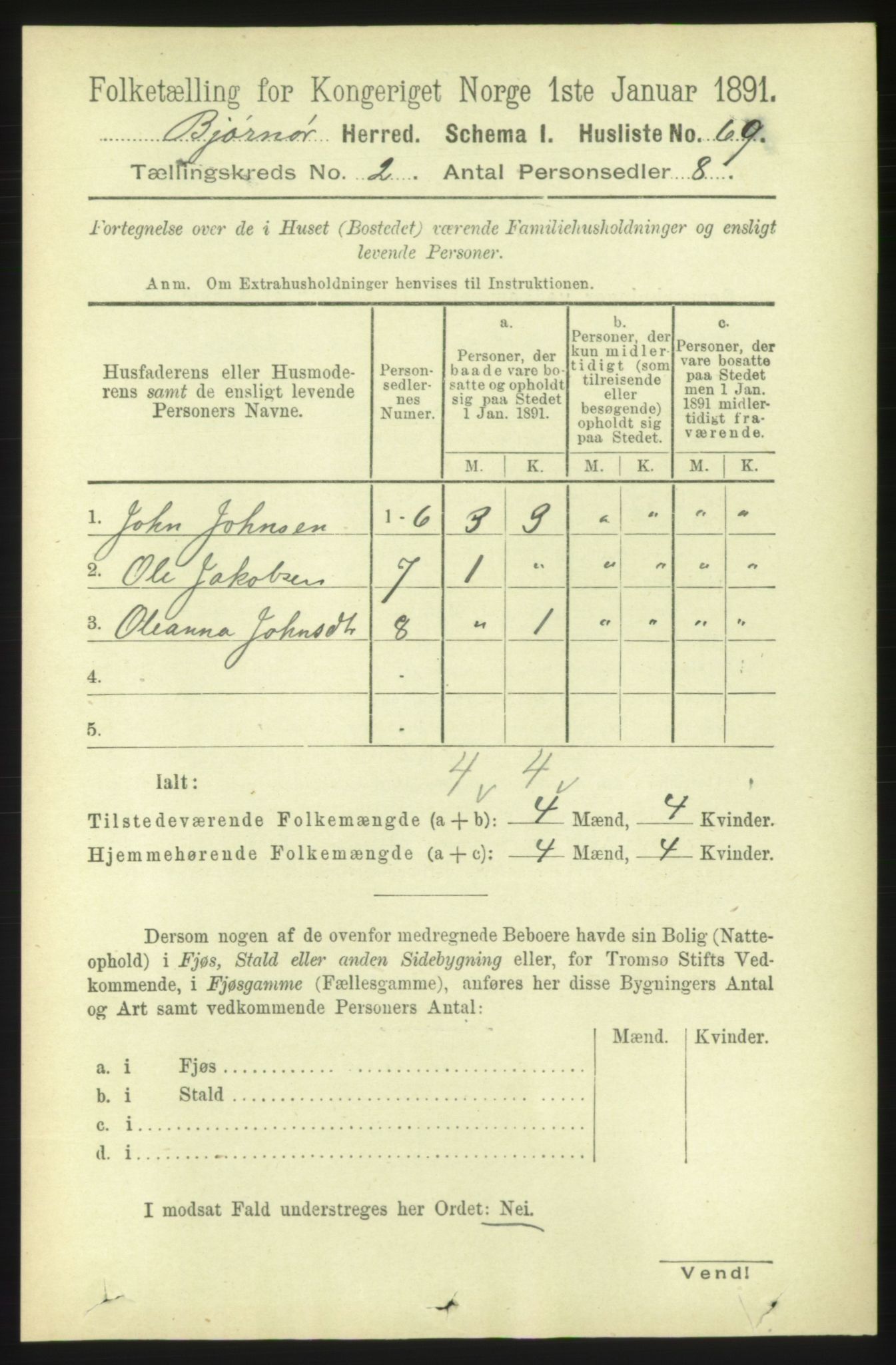 RA, 1891 census for 1632 Bjørnør, 1891, p. 623