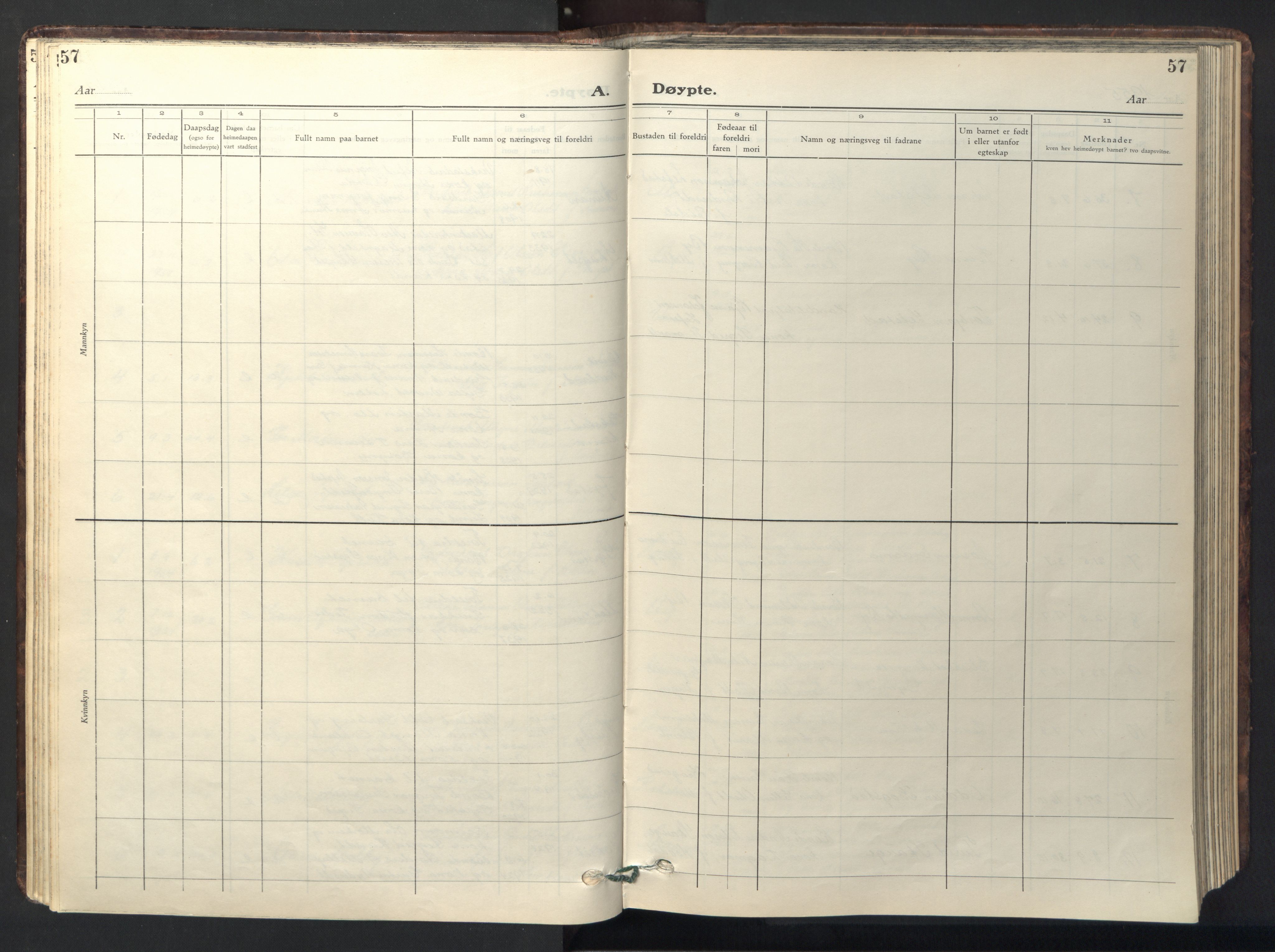 Ministerialprotokoller, klokkerbøker og fødselsregistre - Sør-Trøndelag, SAT/A-1456/667/L0799: Parish register (copy) no. 667C04, 1929-1950, p. 57
