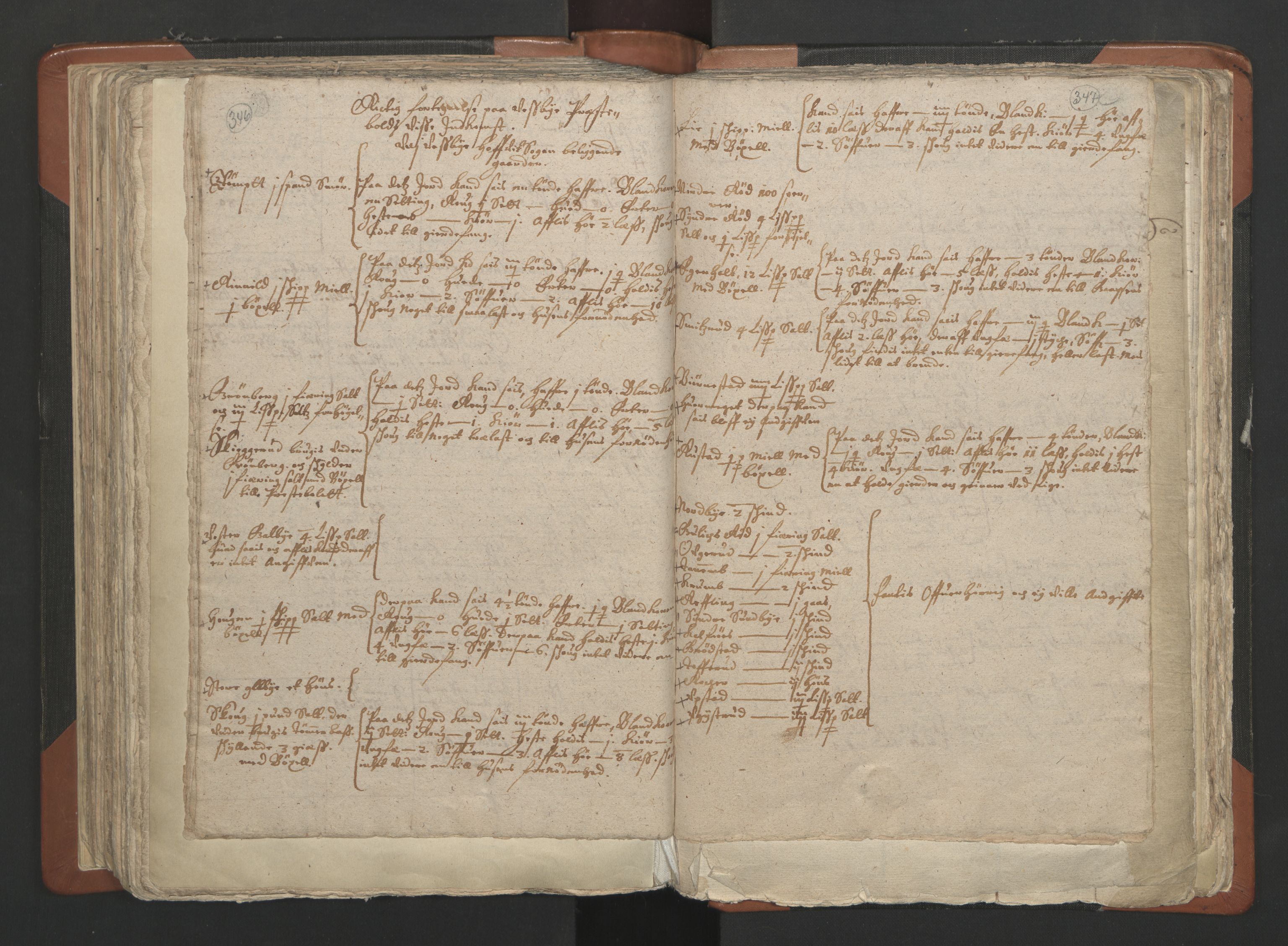 RA, Vicar's Census 1664-1666, no. 2: Øvre Borgesyssel deanery, 1664-1666, p. 346-347