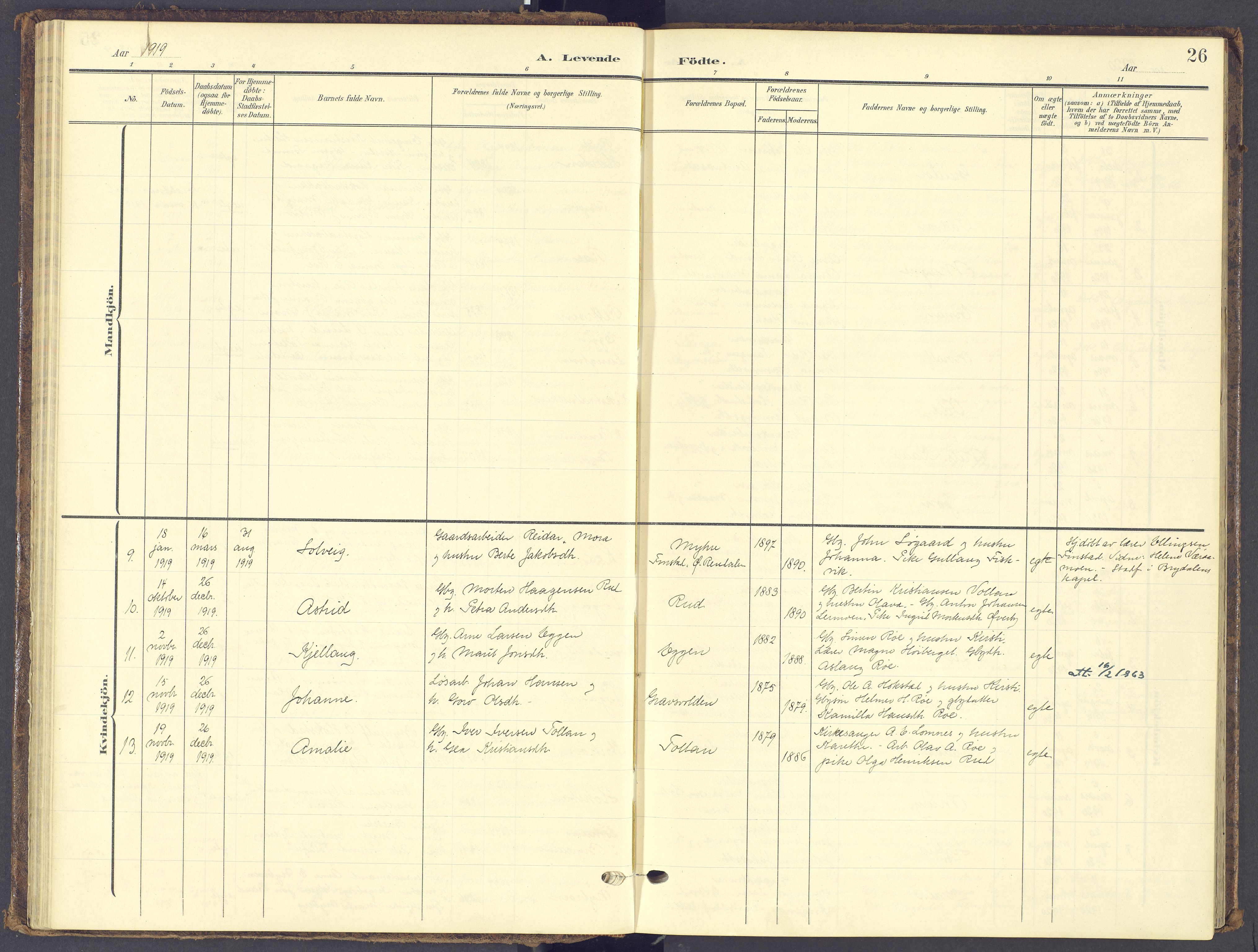 Tynset prestekontor, AV/SAH-PREST-058/H/Ha/Haa/L0028: Parish register (official) no. 28, 1902-1929, p. 26