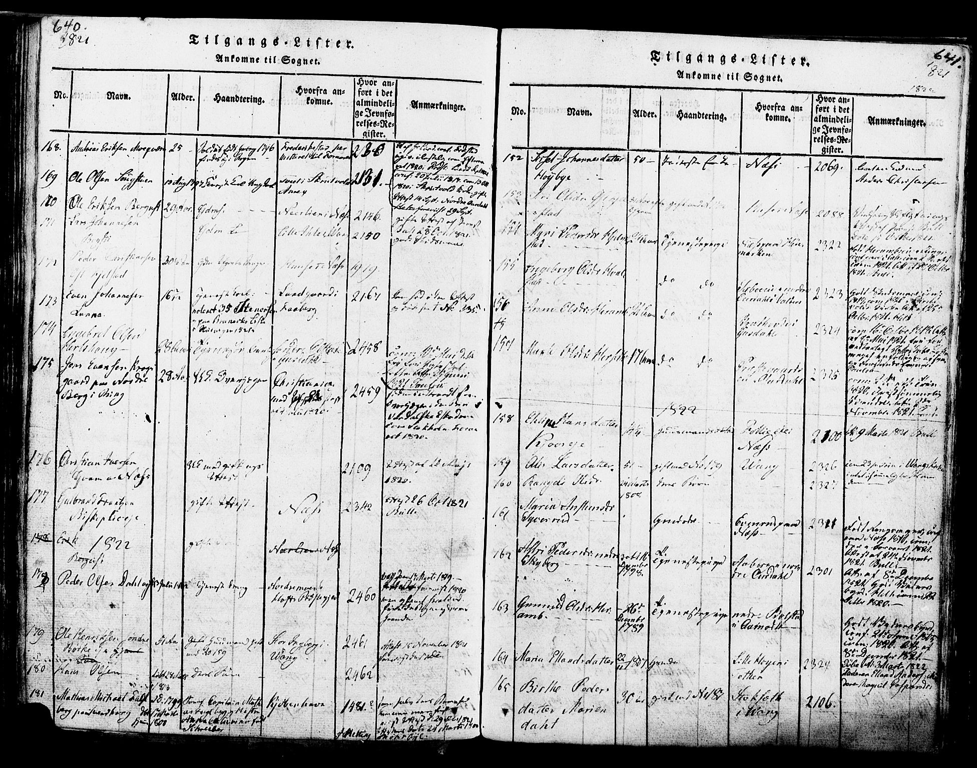 Ringsaker prestekontor, AV/SAH-PREST-014/K/Ka/L0005: Parish register (official) no. 5, 1814-1826, p. 640-641