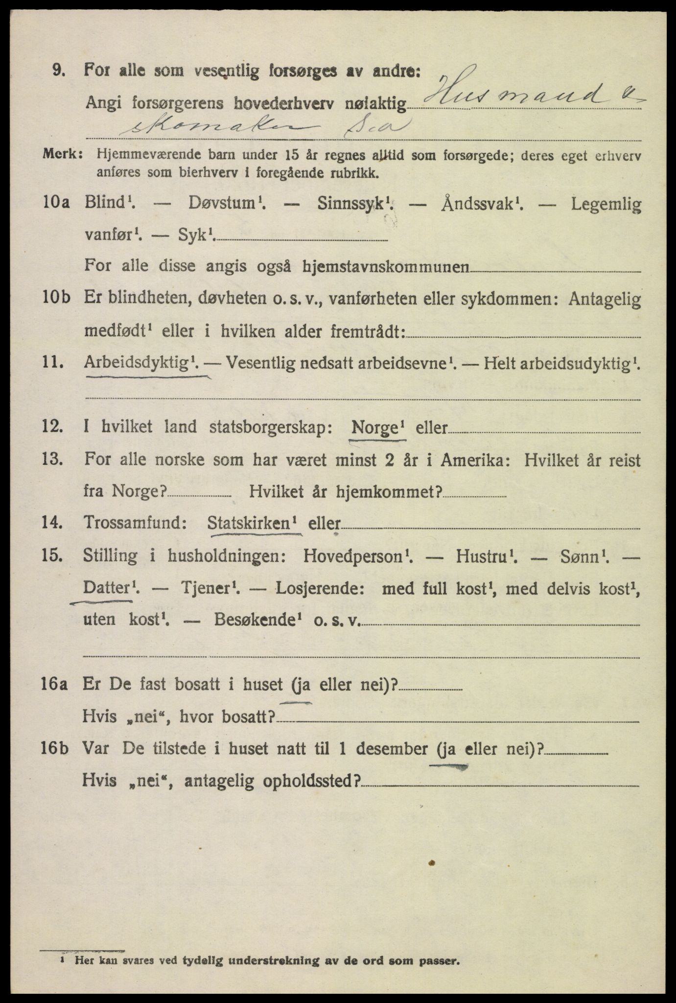SAH, 1920 census for Sør-Fron, 1920, p. 2726