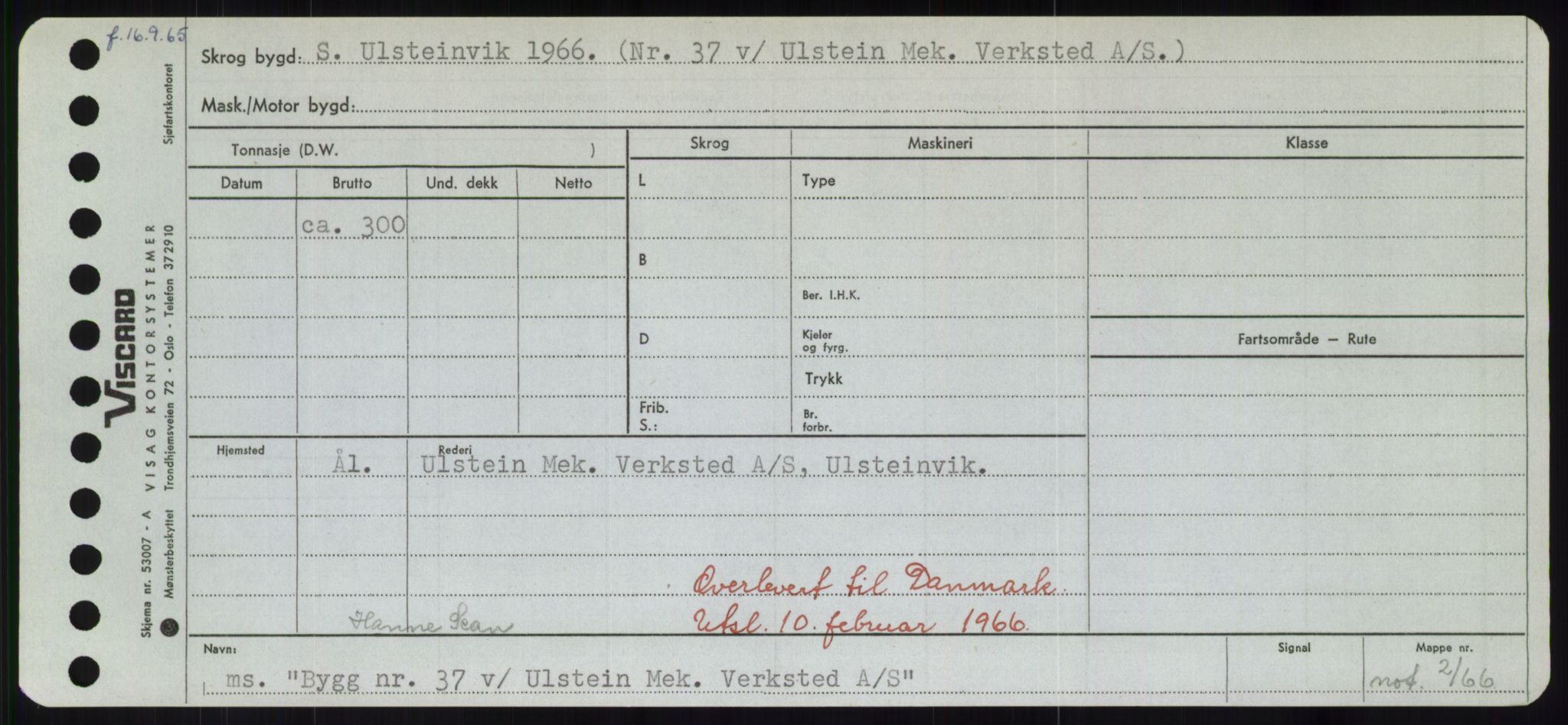 Sjøfartsdirektoratet med forløpere, Skipsmålingen, RA/S-1627/H/Hd/L0006: Fartøy, Byg-Båt, p. 709