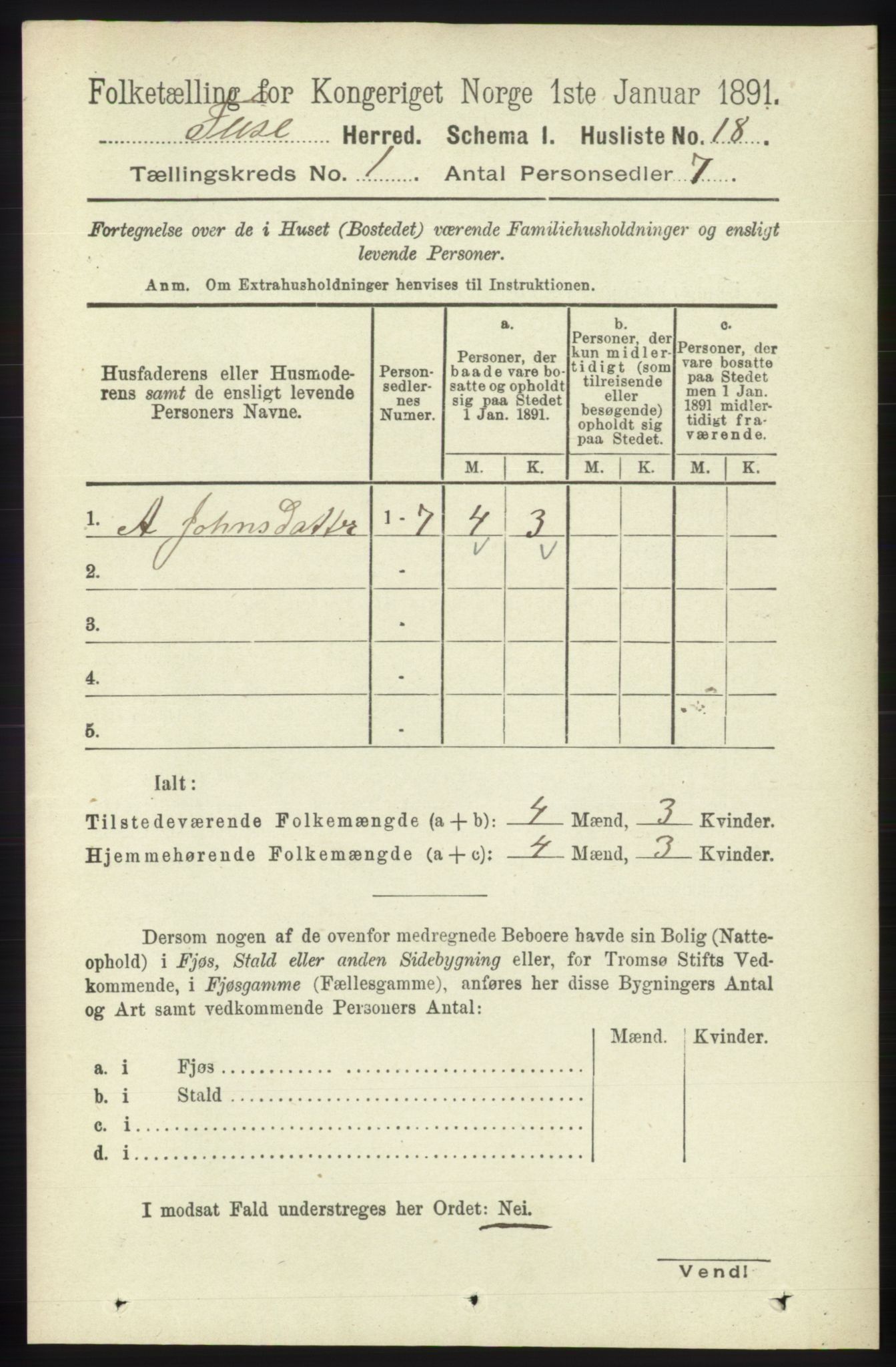 RA, 1891 census for 1241 Fusa, 1891, p. 59