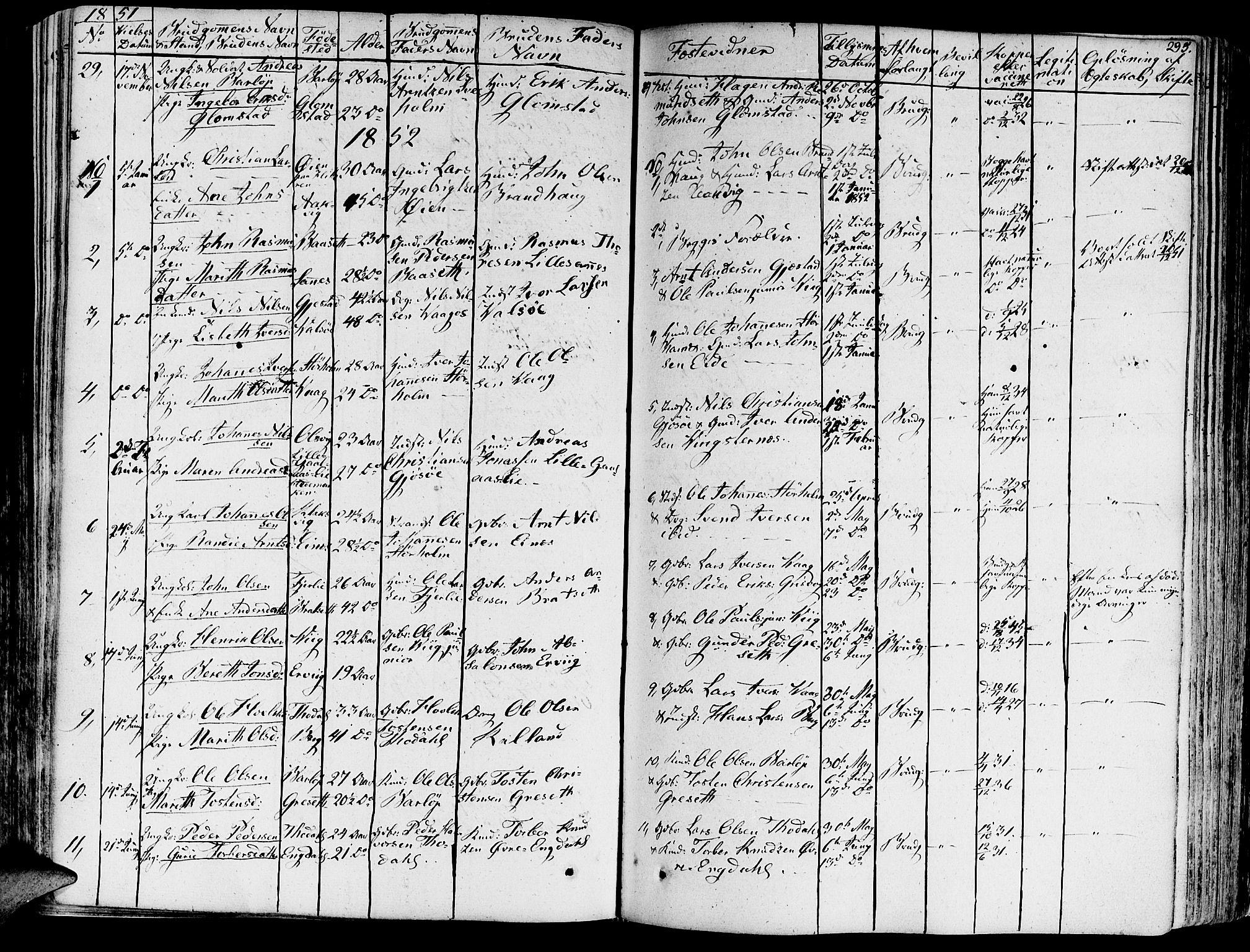 Ministerialprotokoller, klokkerbøker og fødselsregistre - Møre og Romsdal, SAT/A-1454/578/L0904: Parish register (official) no. 578A03, 1836-1858, p. 295