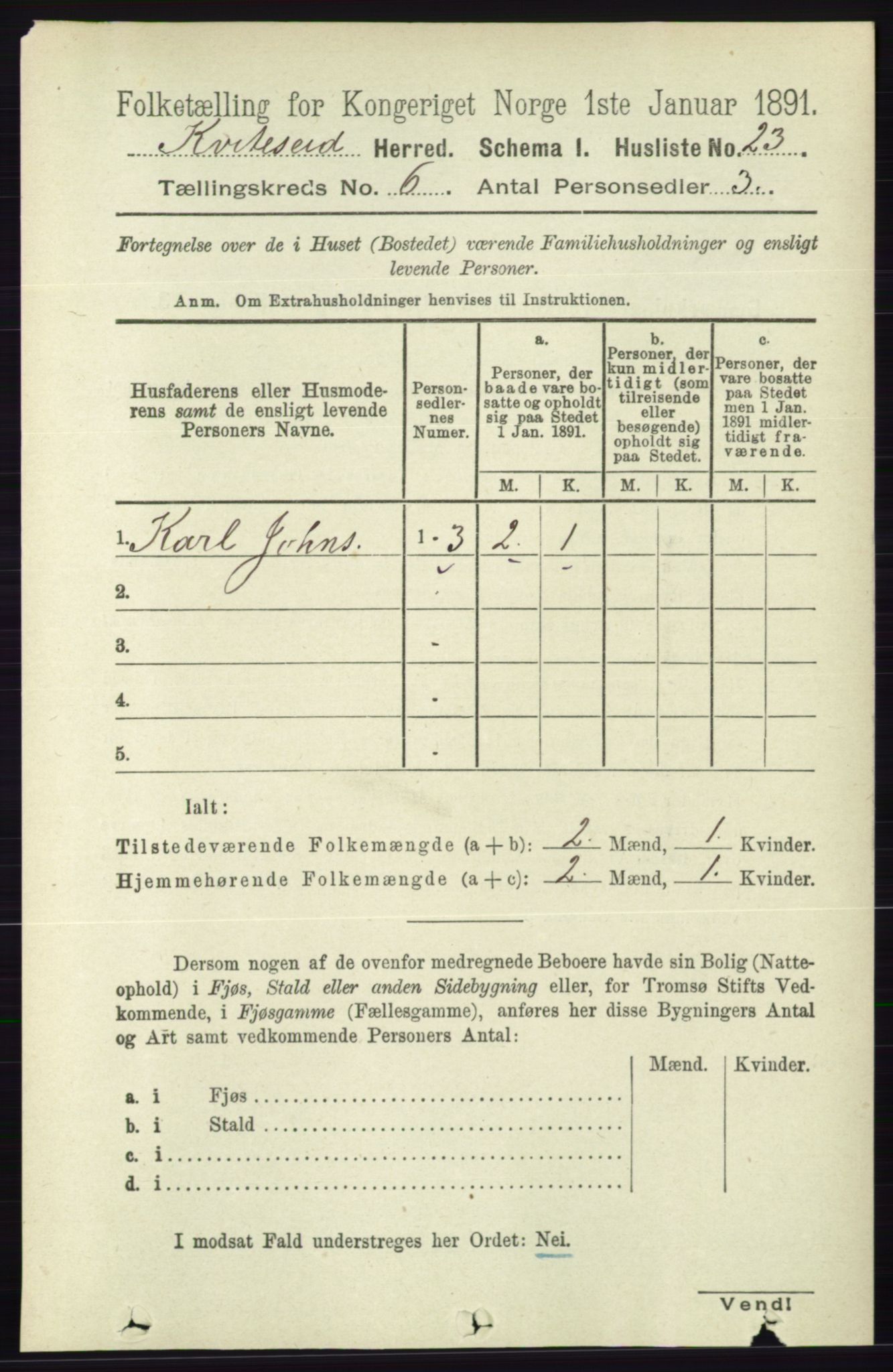 RA, 1891 census for 0829 Kviteseid, 1891, p. 1162