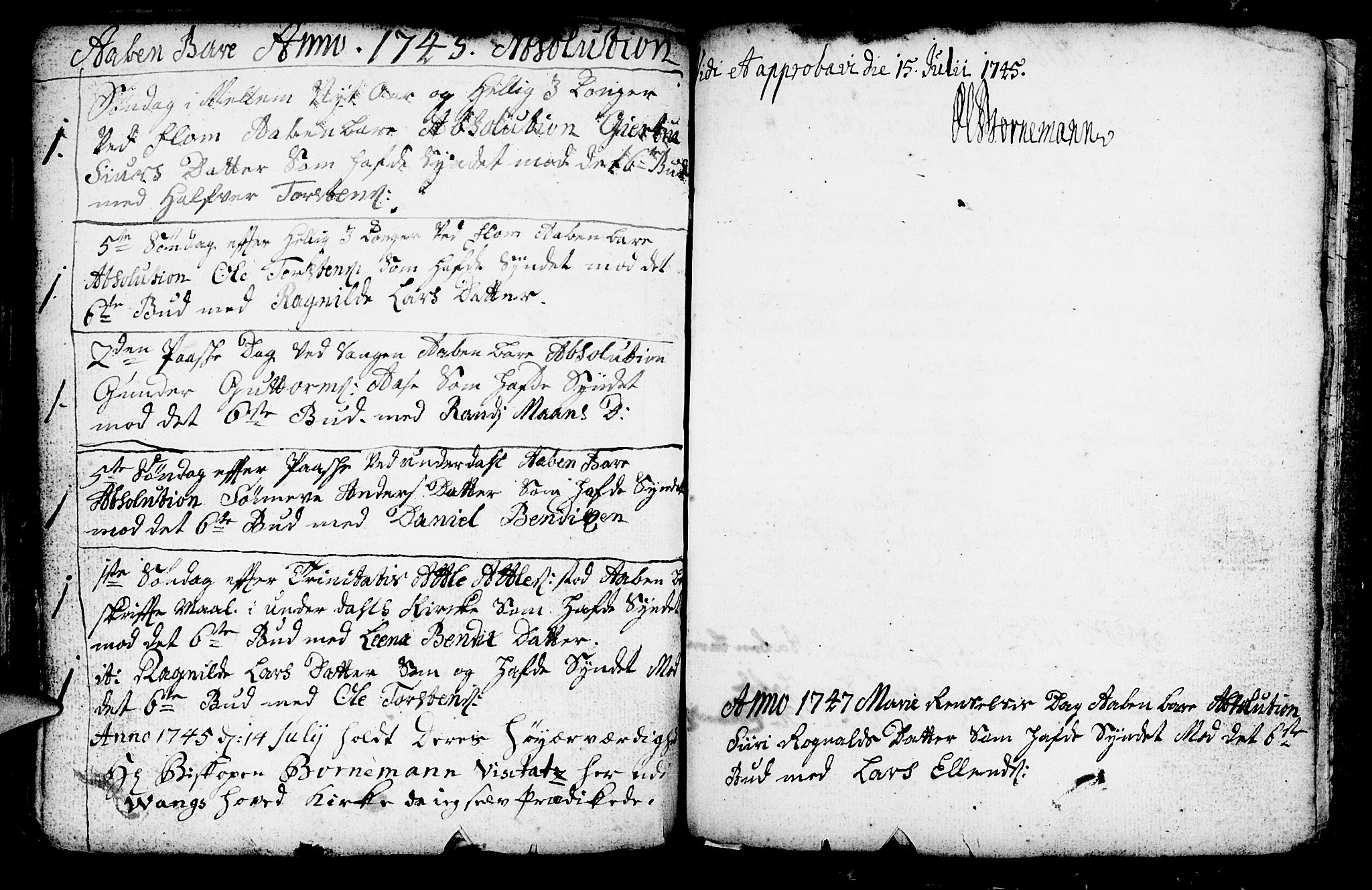 Aurland sokneprestembete, AV/SAB-A-99937/H/Ha/Haa/L0003: Parish register (official) no. A 3, 1735-1761, p. 203