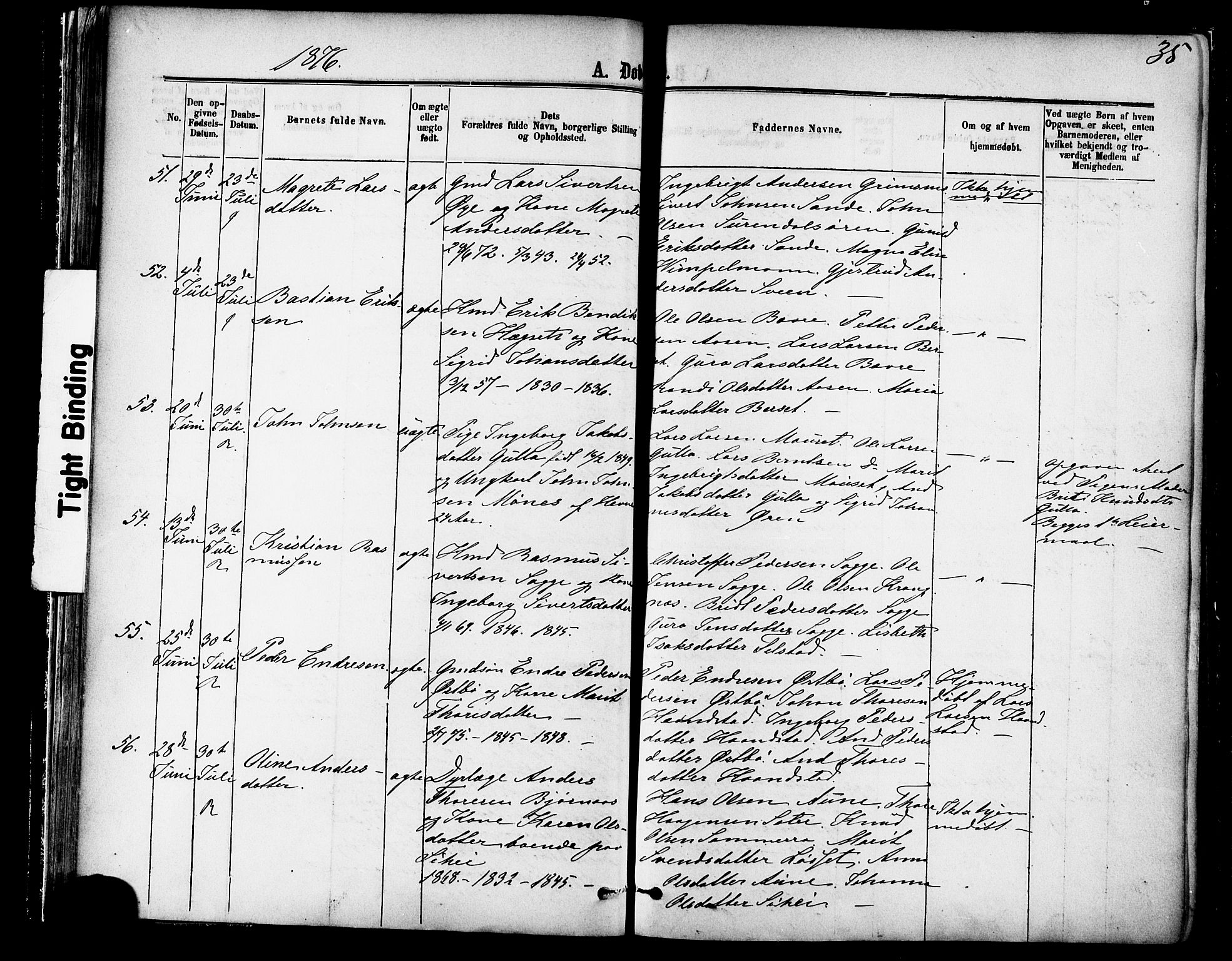 Ministerialprotokoller, klokkerbøker og fødselsregistre - Møre og Romsdal, SAT/A-1454/595/L1046: Parish register (official) no. 595A08, 1874-1884, p. 35