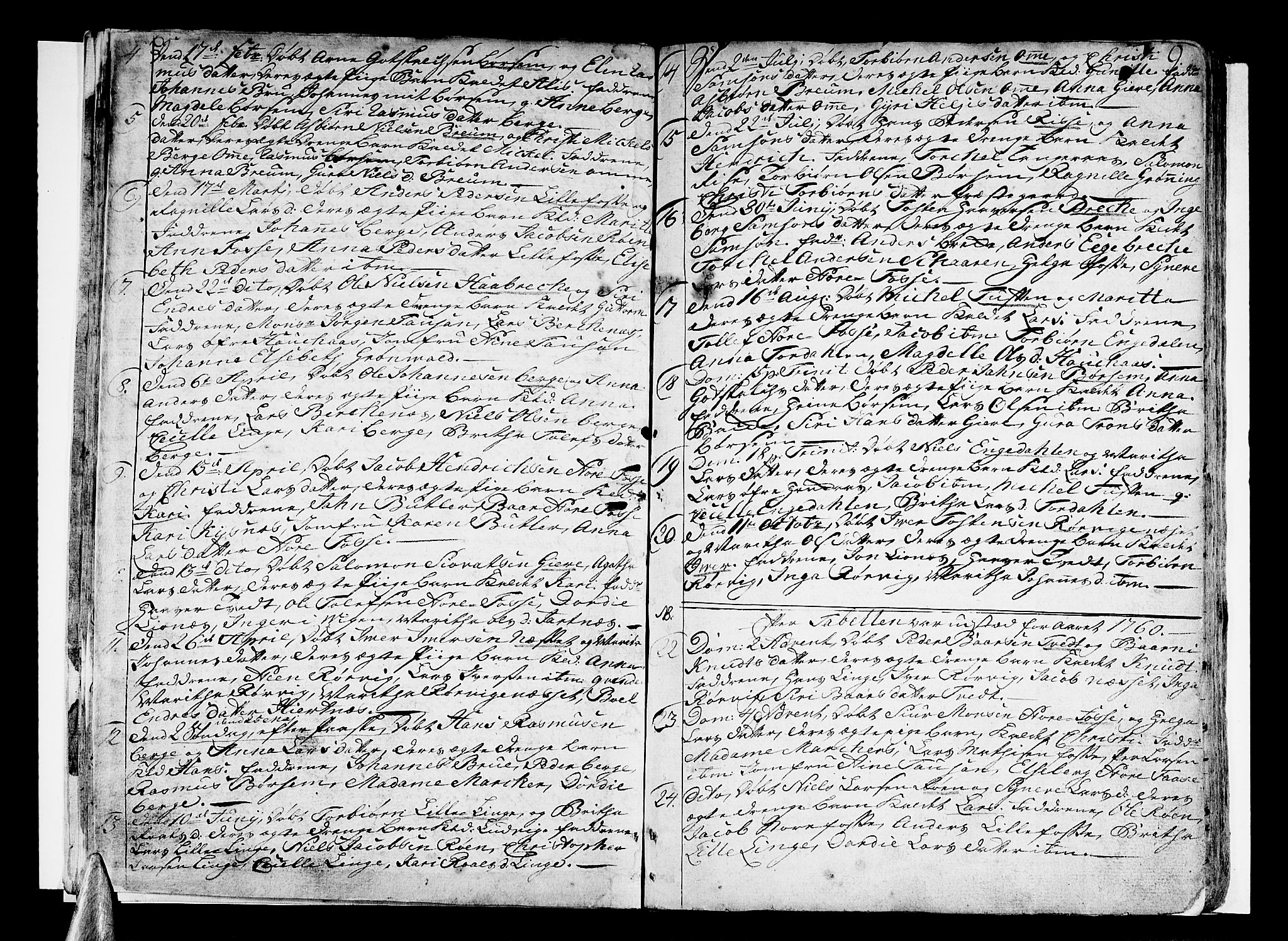 Strandebarm sokneprestembete, SAB/A-78401/H/Haa: Parish register (official) no. A 3 /1, 1750-1787, p. 9