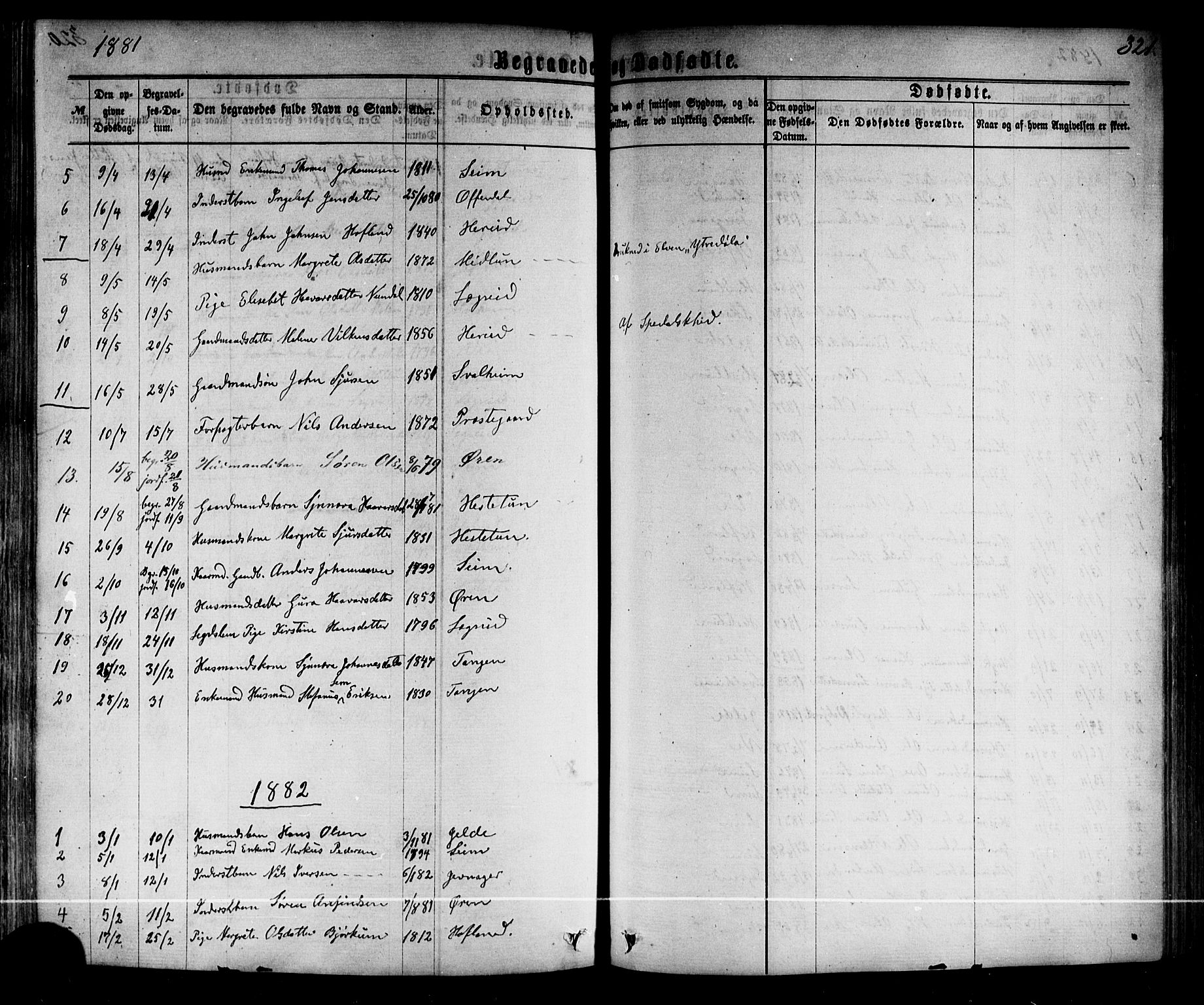 Årdal sokneprestembete, SAB/A-81701: Parish register (official) no. A 3, 1863-1886, p. 321