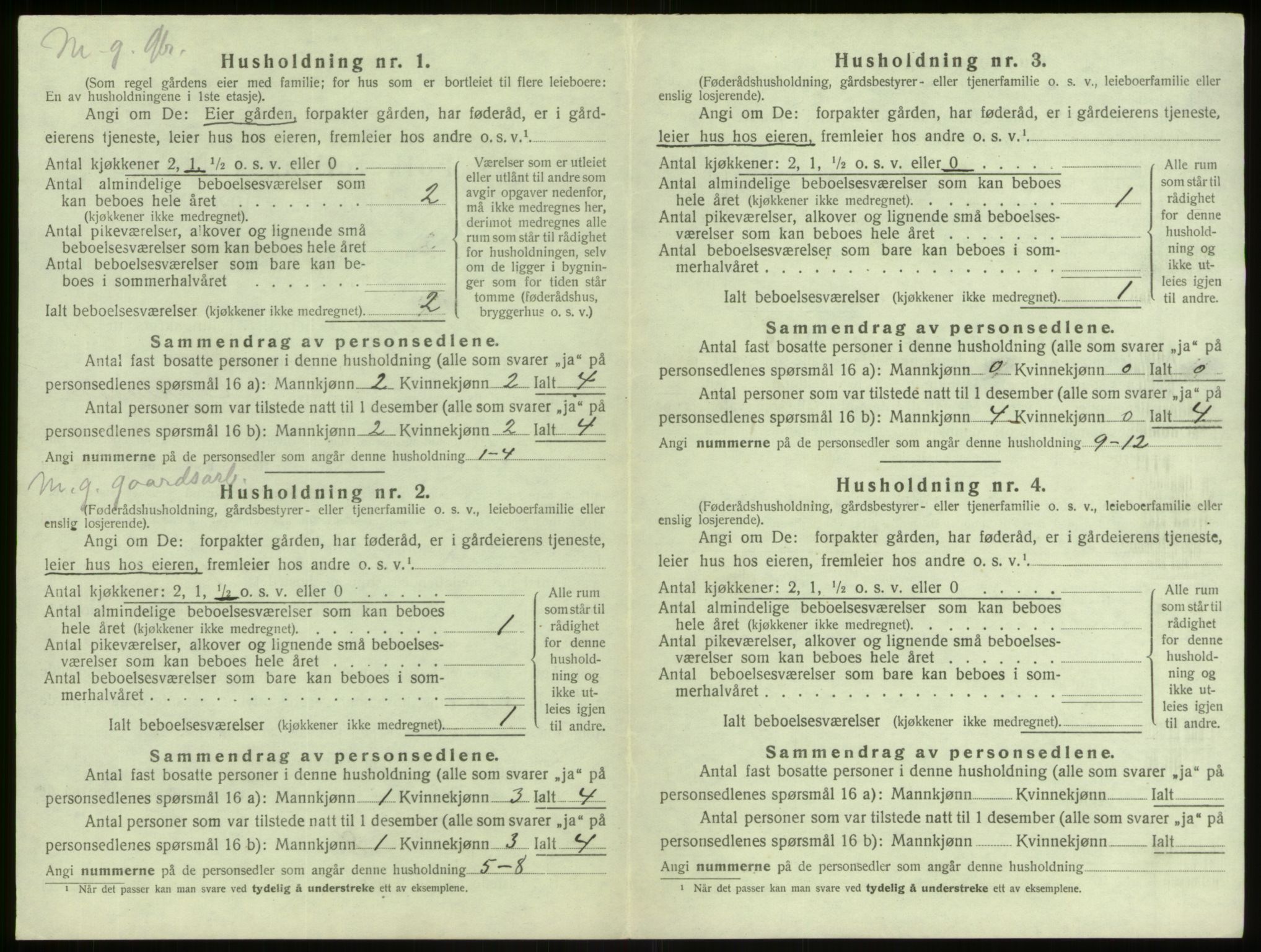 SAB, 1920 census for Alversund, 1920, p. 953