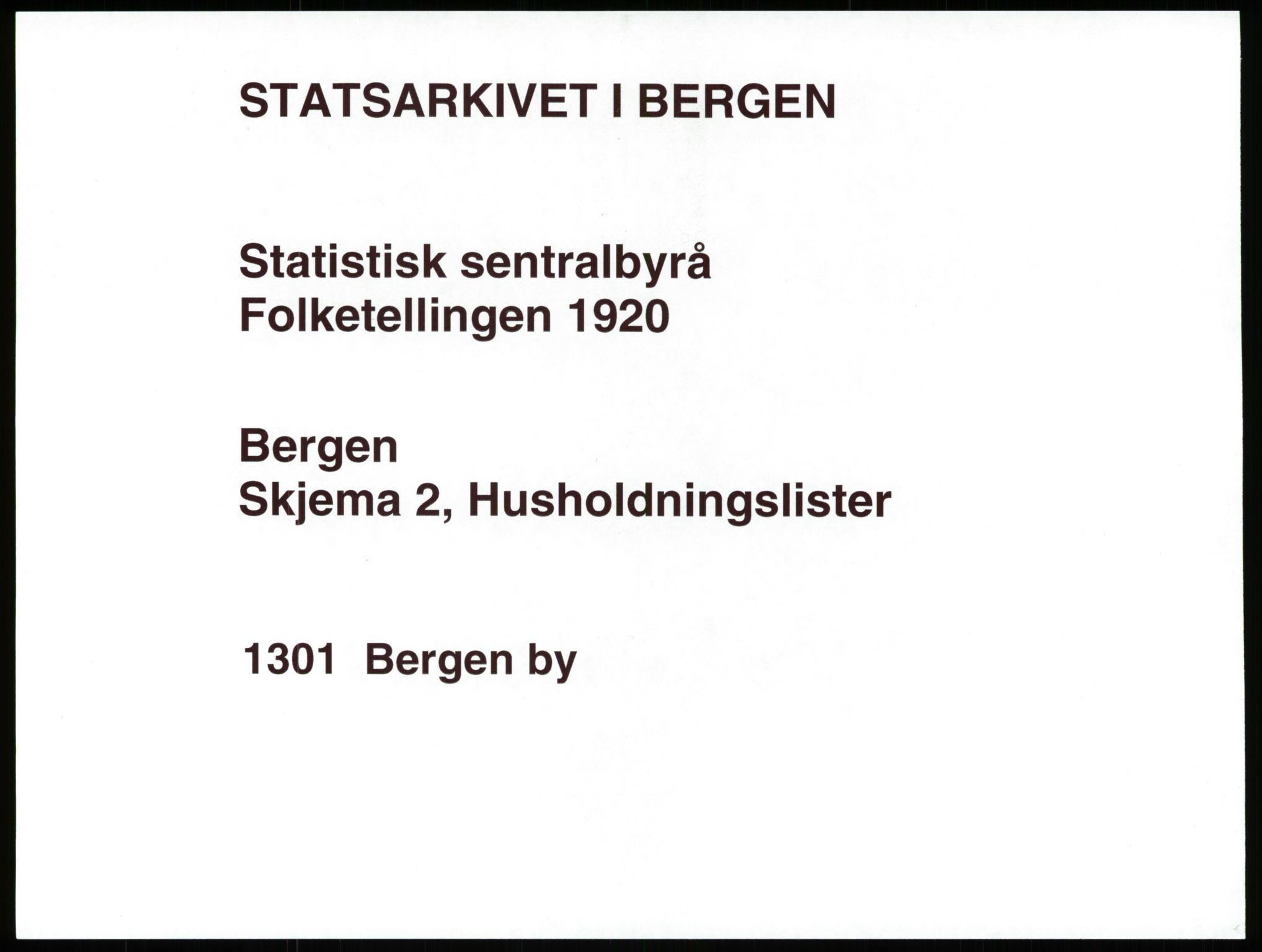 SAB, 1920 census for Bergen, 1920, p. 23363