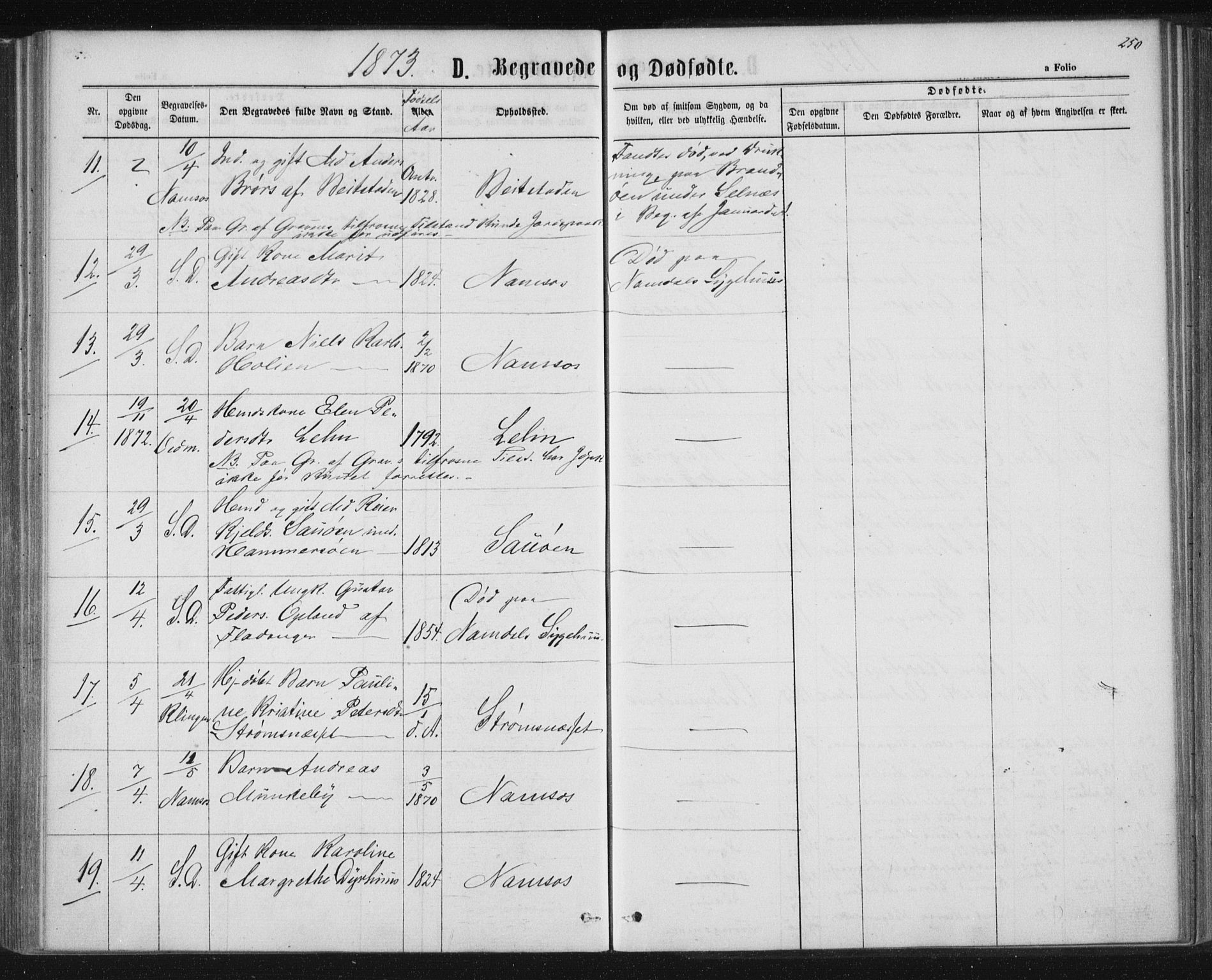 Ministerialprotokoller, klokkerbøker og fødselsregistre - Nord-Trøndelag, SAT/A-1458/768/L0570: Parish register (official) no. 768A05, 1865-1874, p. 250