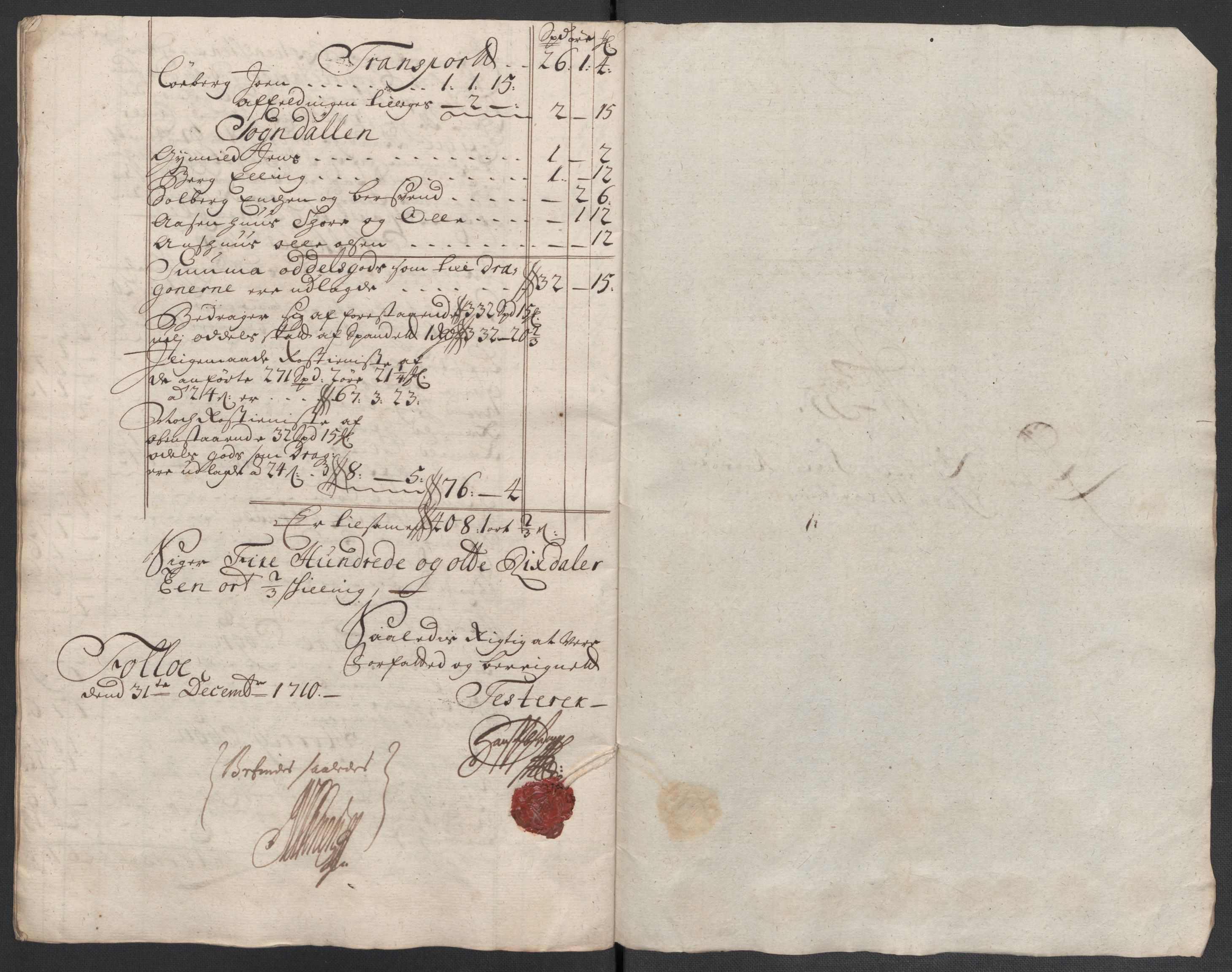 Rentekammeret inntil 1814, Reviderte regnskaper, Fogderegnskap, RA/EA-4092/R60/L3960: Fogderegnskap Orkdal og Gauldal, 1710, p. 423